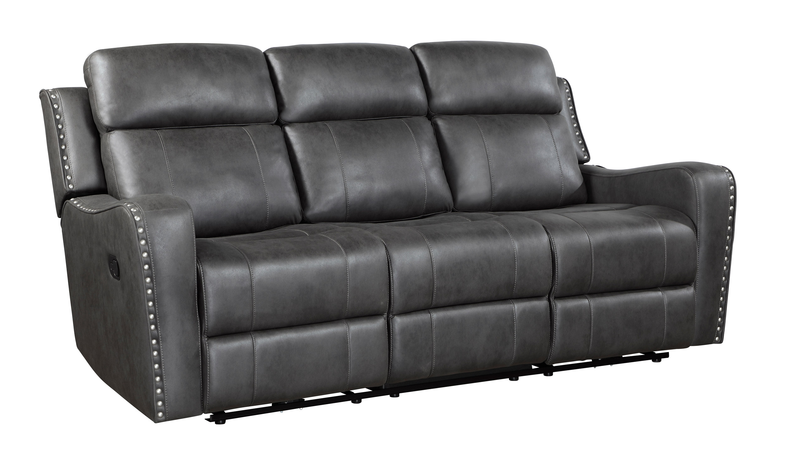 Kellen Microfiber Double Reclining Living Room Set