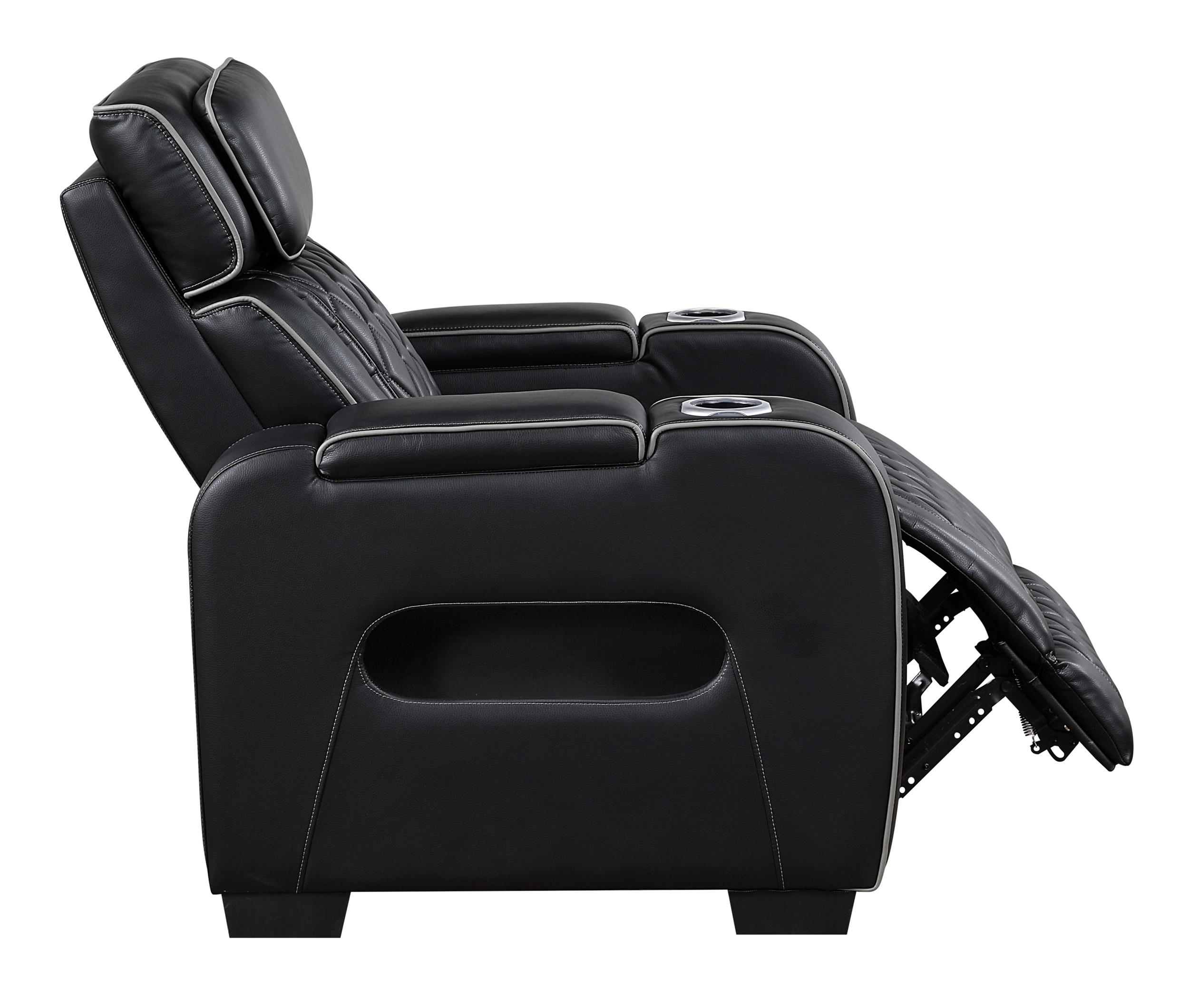 Fairway Faux Leather Power Reclining Chair with LED Lighting