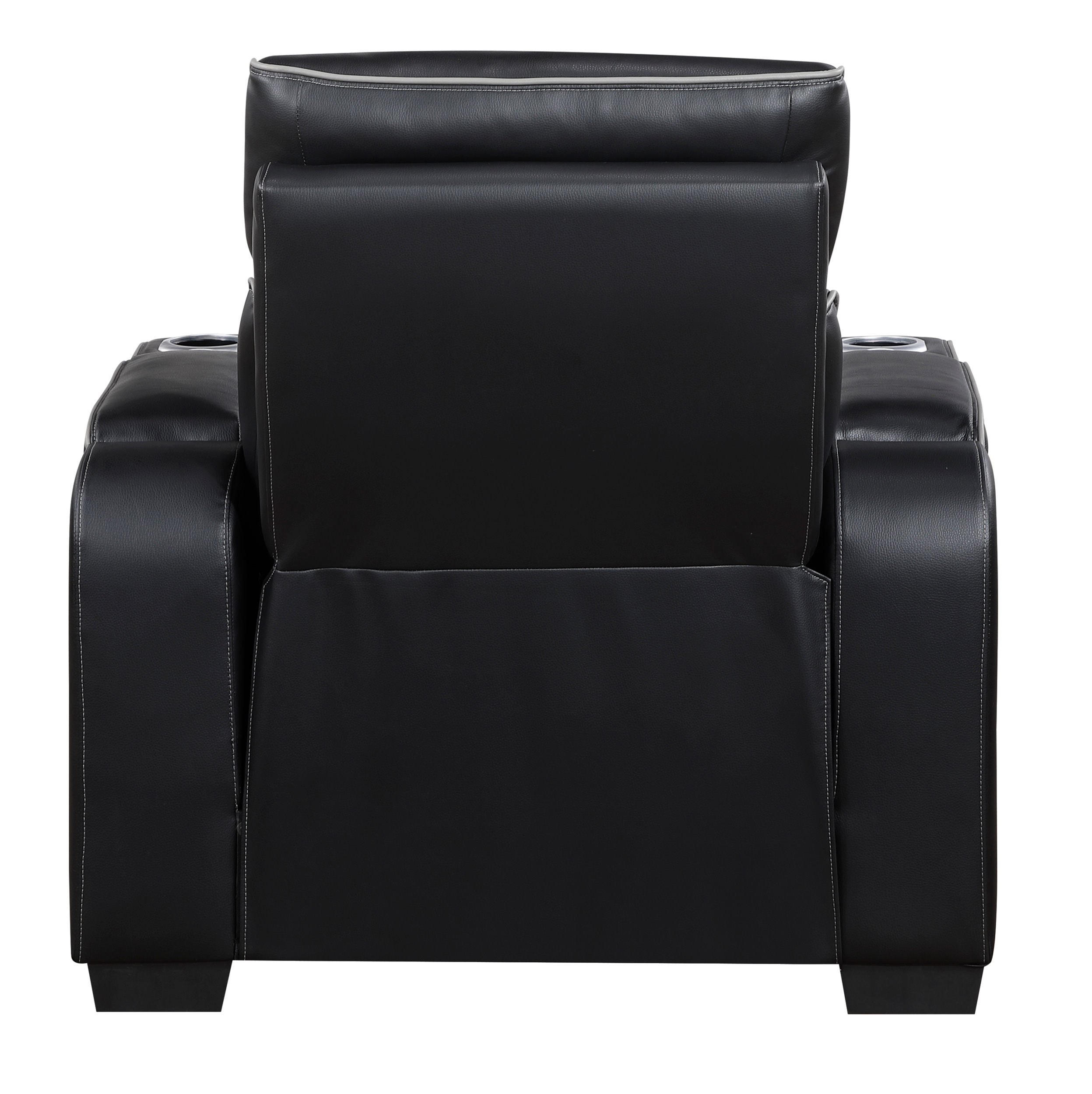 Fairway Faux Leather Power Double Reclining Living Room Set with LED Lighting