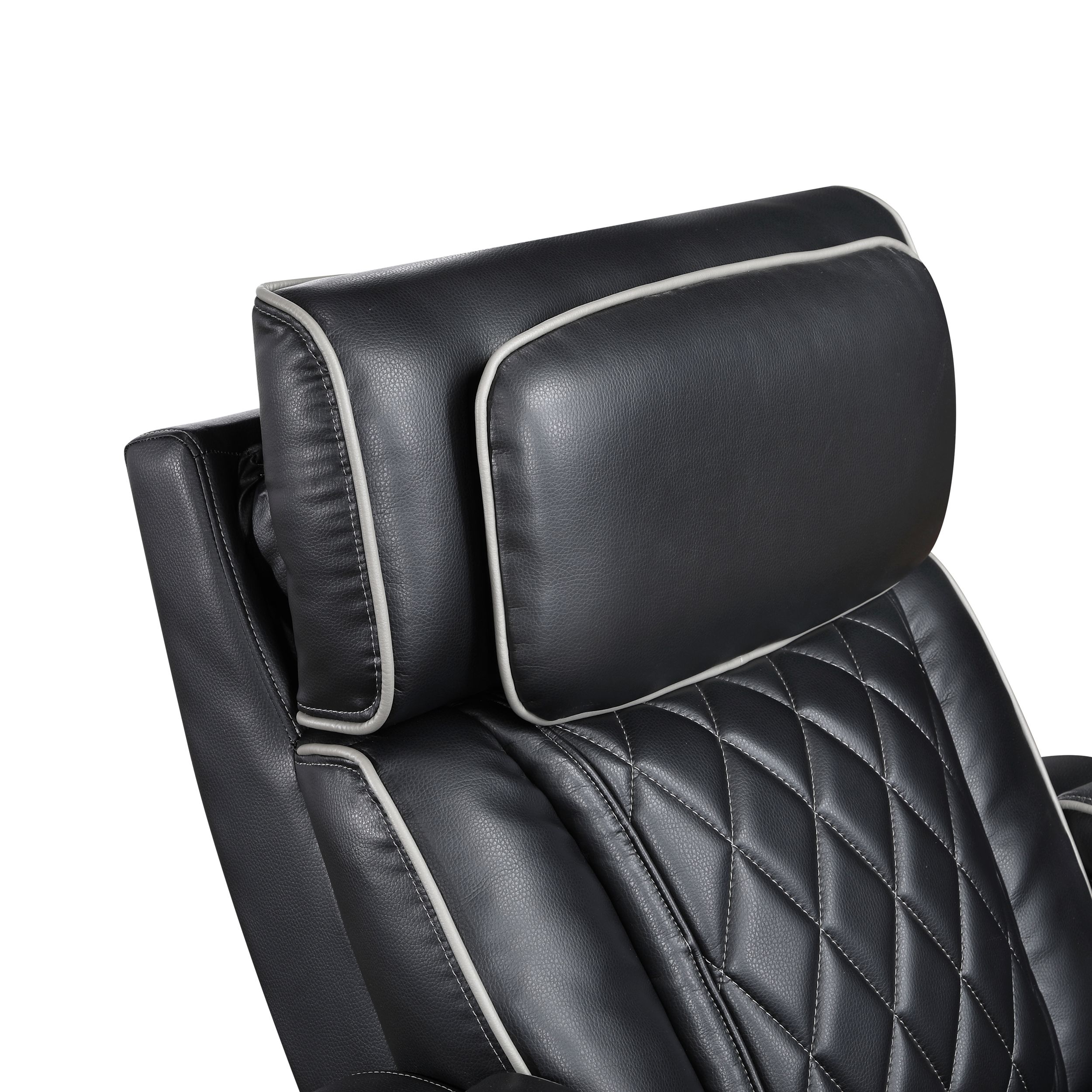 Fairway Faux Leather Power Double Reclining Living Room Set with LED Lighting