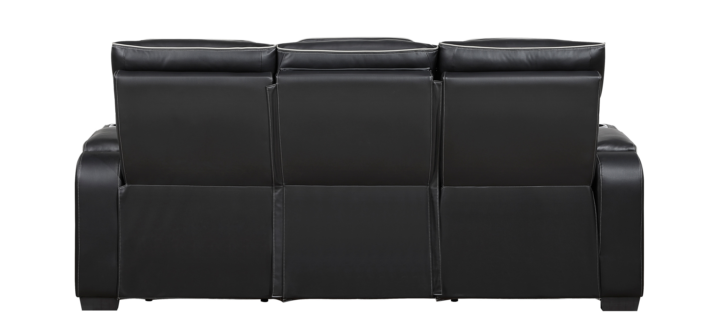 Fairway Faux Leather Power Double Reclining Living Room Set with LED Lighting