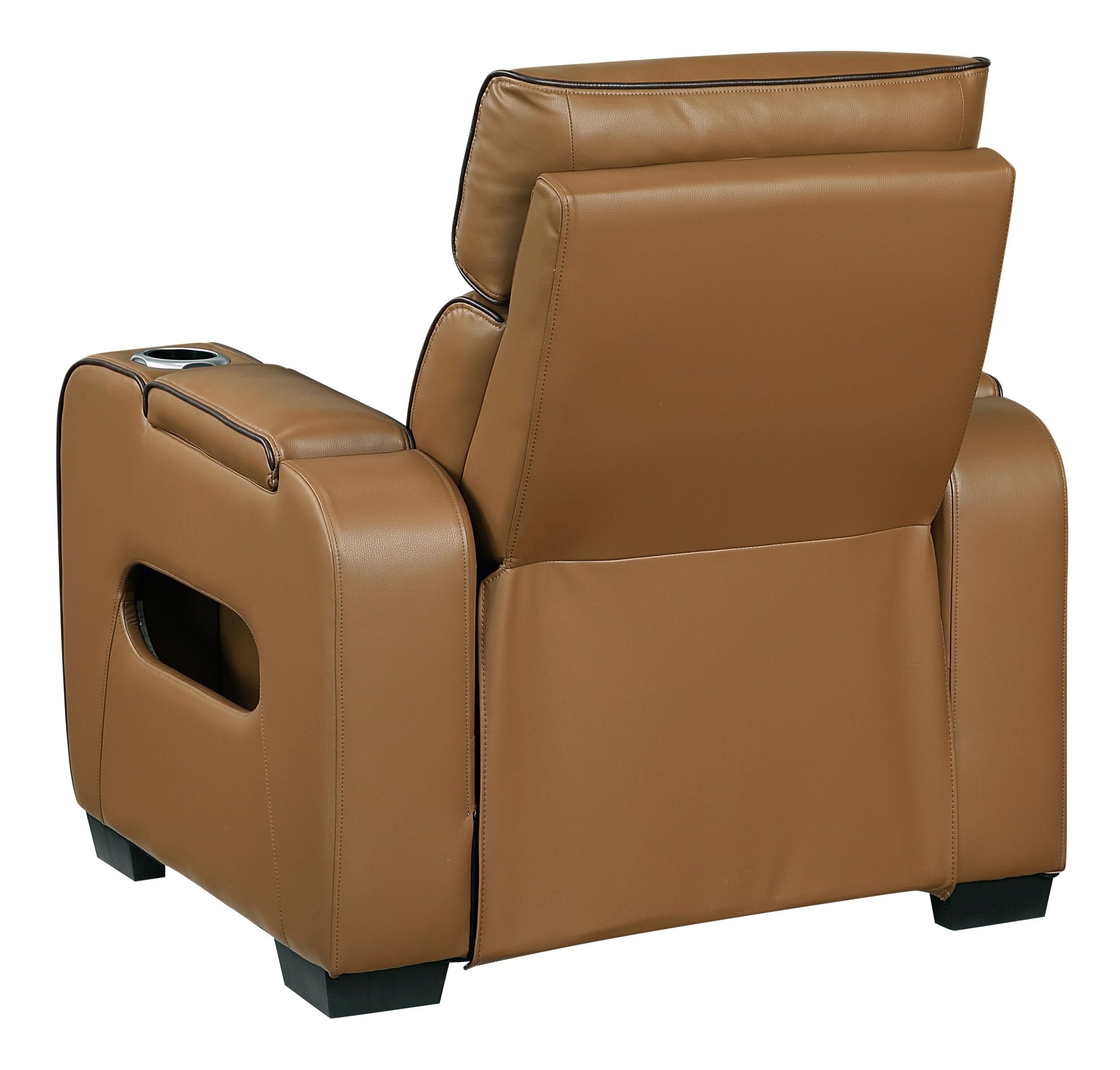 Fairway Faux Leather Power Reclining Chair with LED Lighting