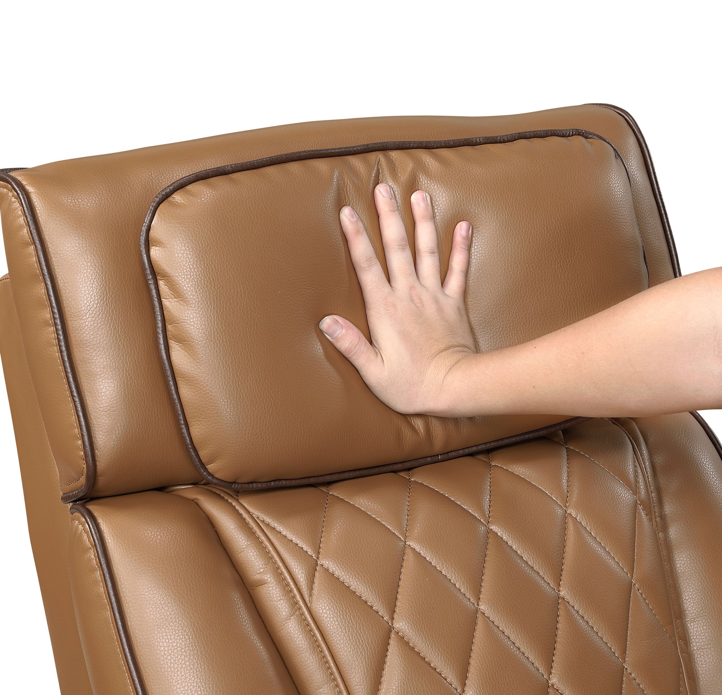 Fairway Faux Leather Power Double Reclining Sofa with LED Lighting