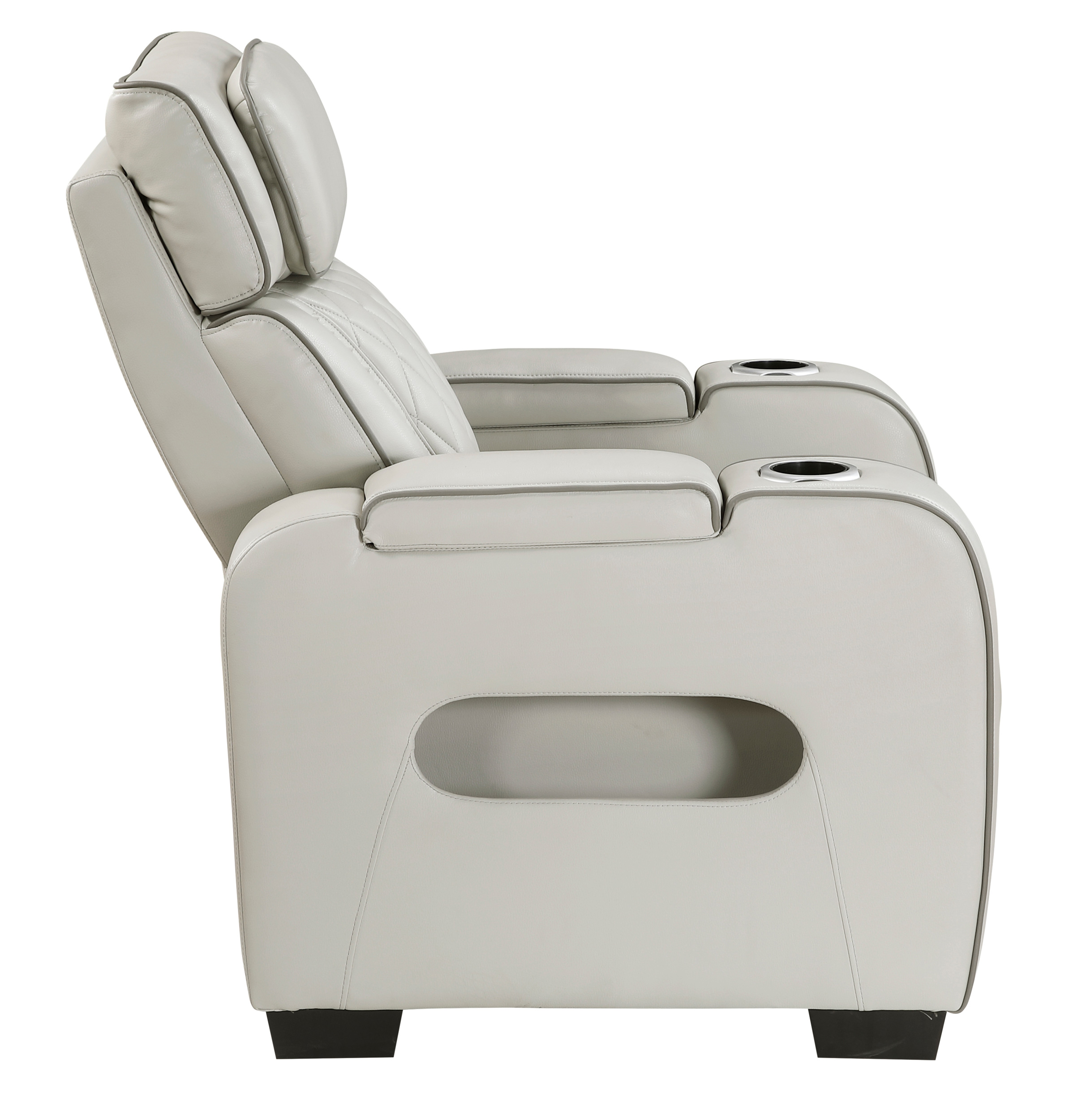 Fairway Faux Leather Power Reclining Chair with LED Lighting
