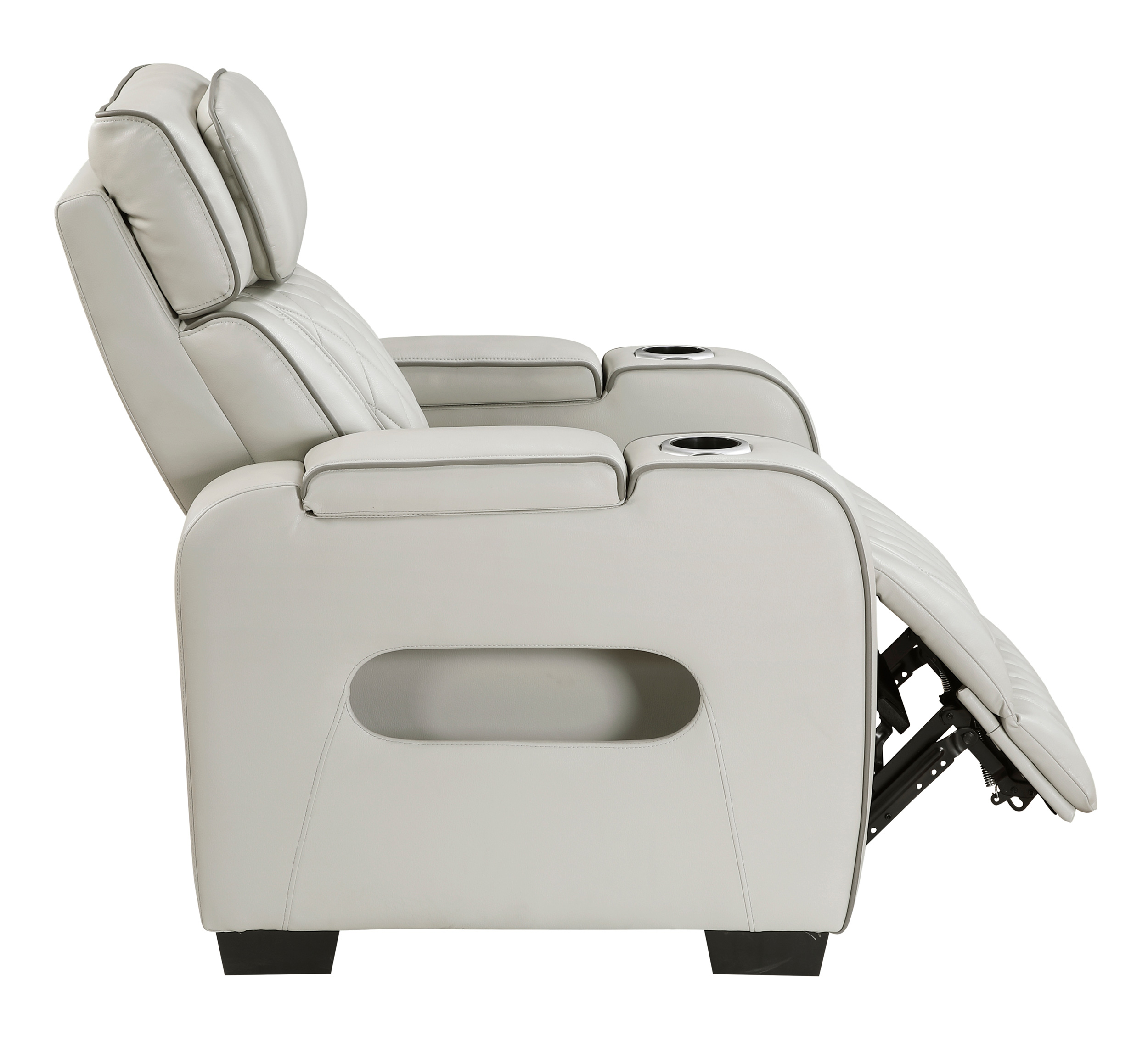 Fairway Faux Leather Power Double Reclining Living Room Set with LED Lighting