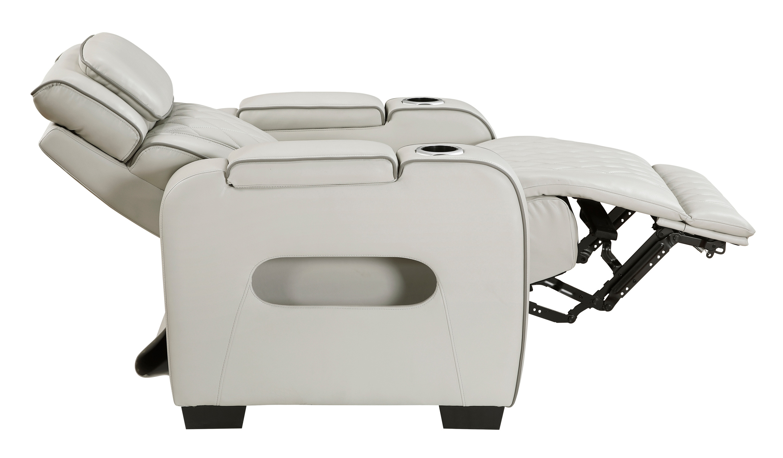 Fairway Faux Leather Power Double Reclining Living Room Set with LED Lighting
