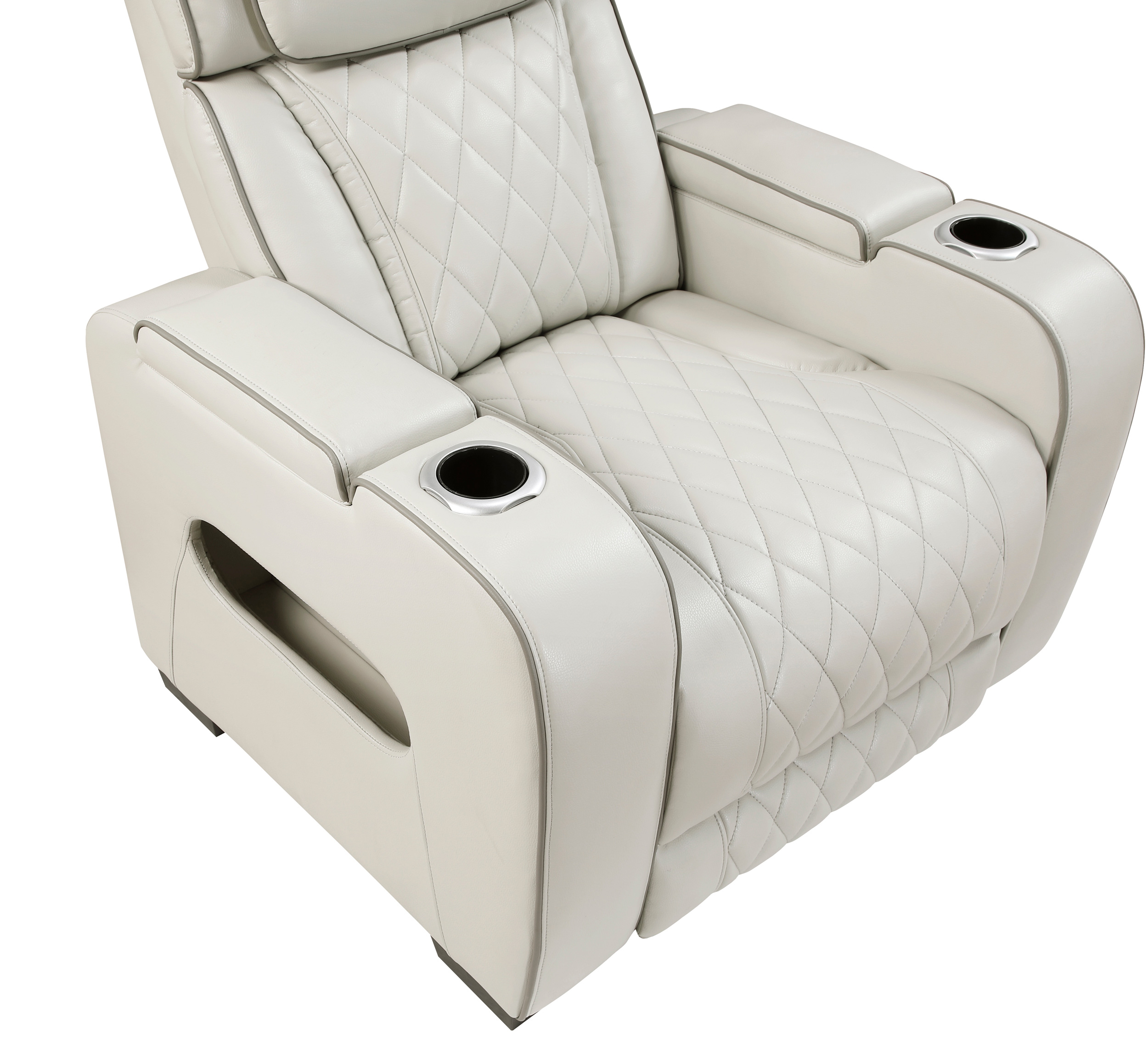 Fairway Faux Leather Power Double Reclining Living Room Set with LED Lighting