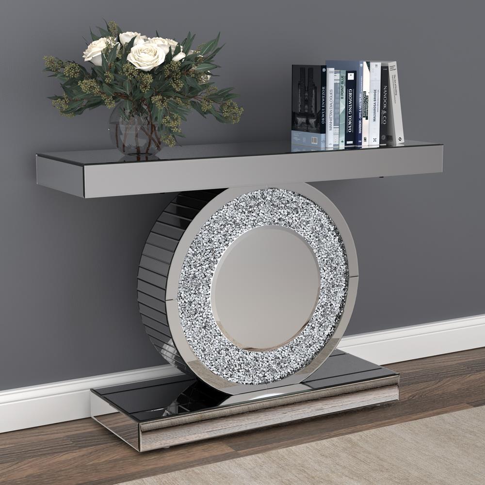 Bergenia Rectangular Mirrored Console Table