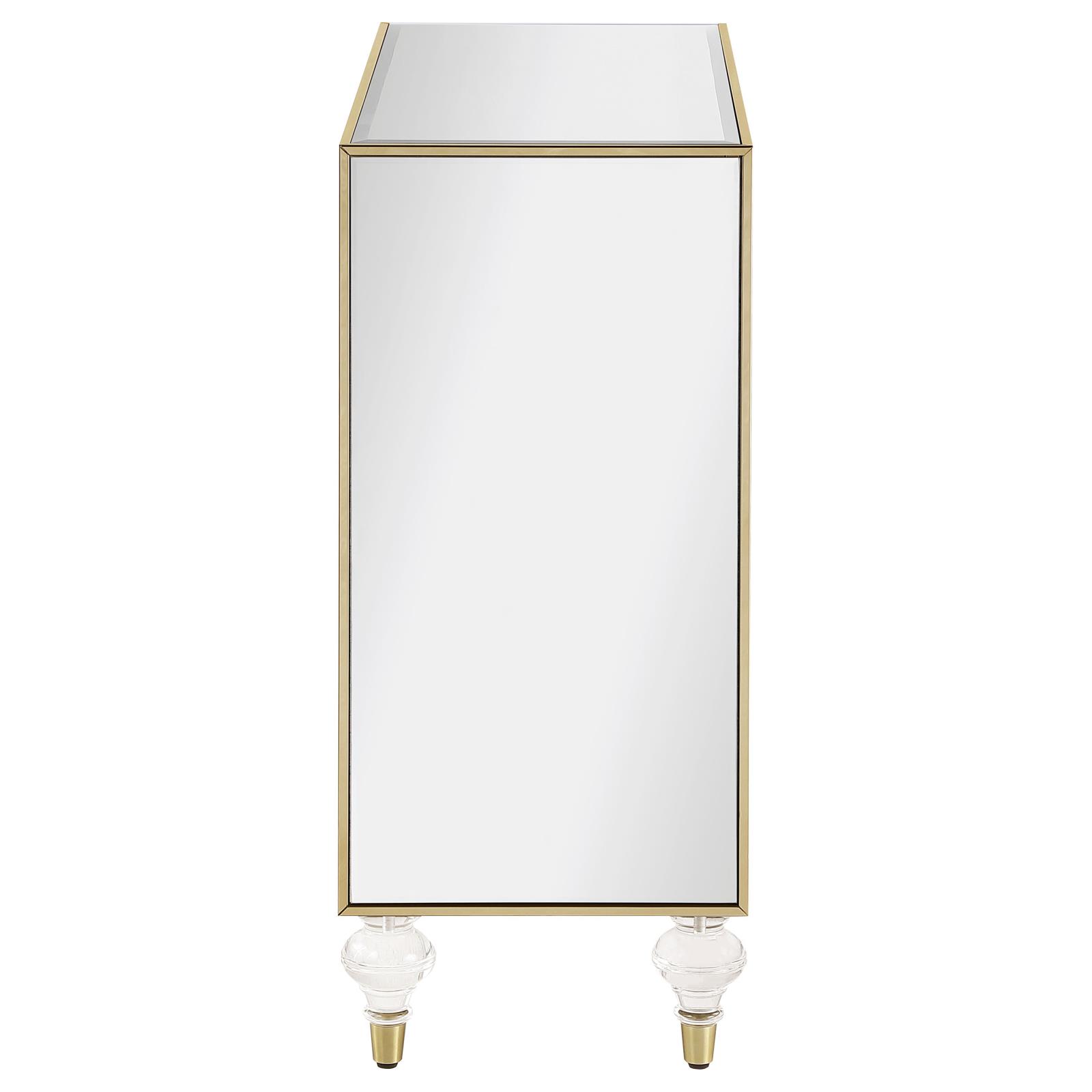 Lupin 2-door Mirrored Accent Cabinet with Acrylic Legs