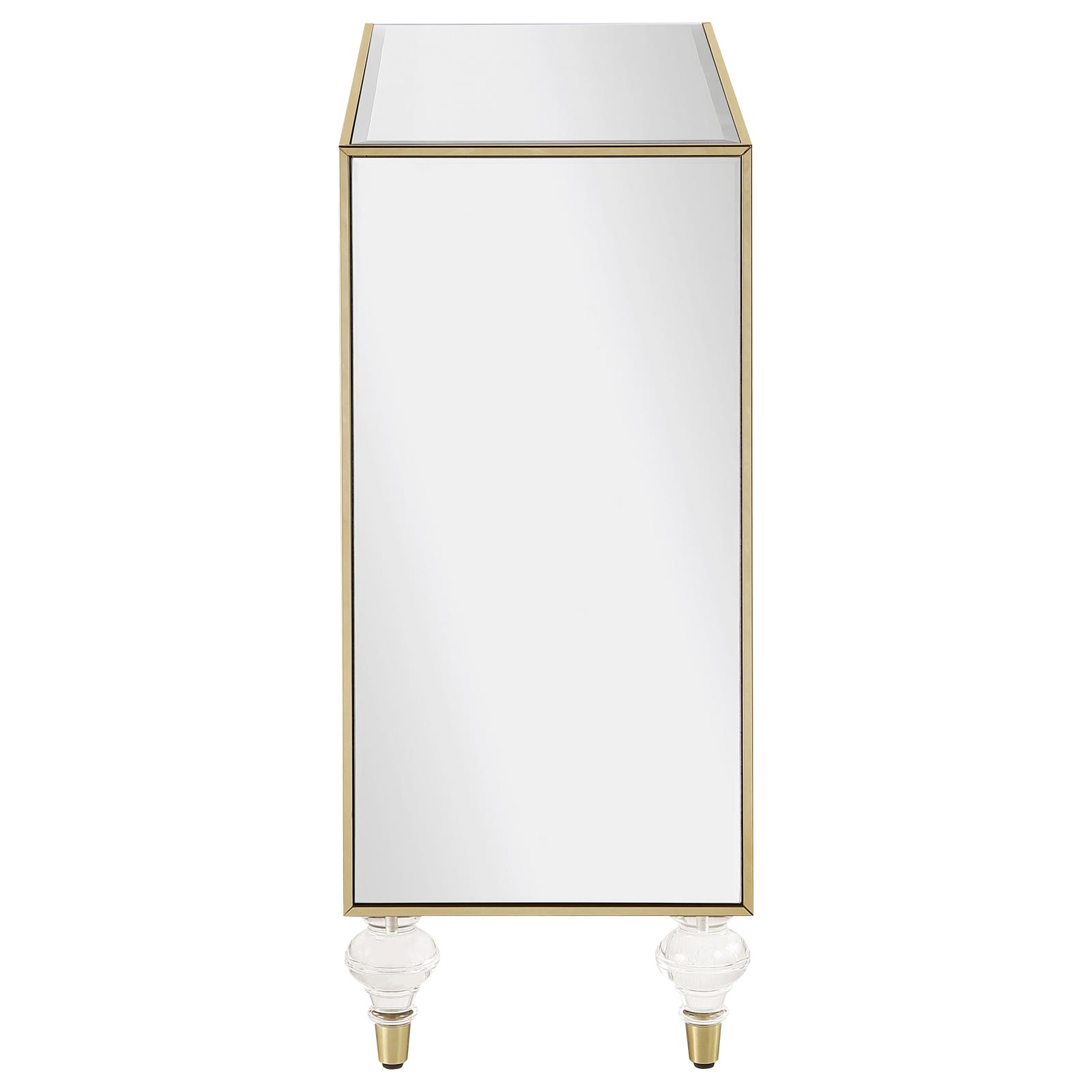 Lupin 2-door Mirrored Accent Cabinet with Acrylic Legs