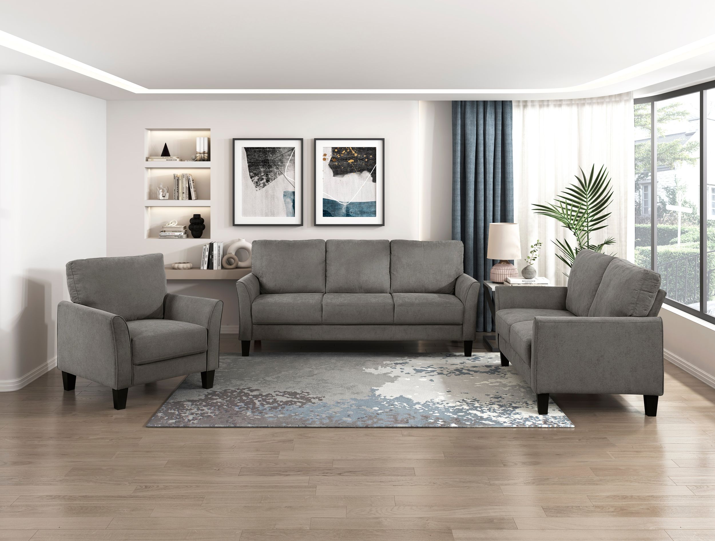Aliana Polyester Living Room Set
