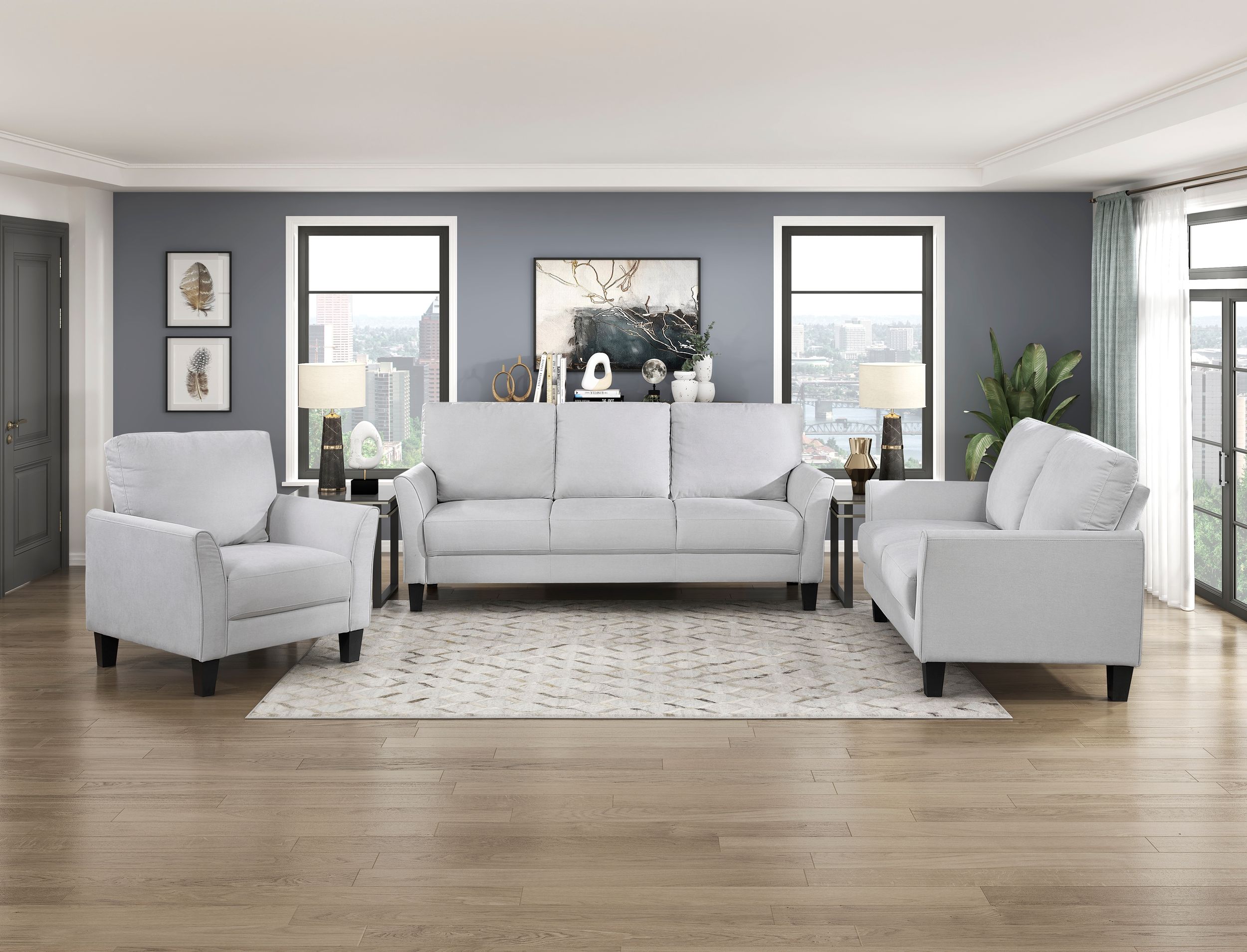 Aliana Polyester Living Room Set