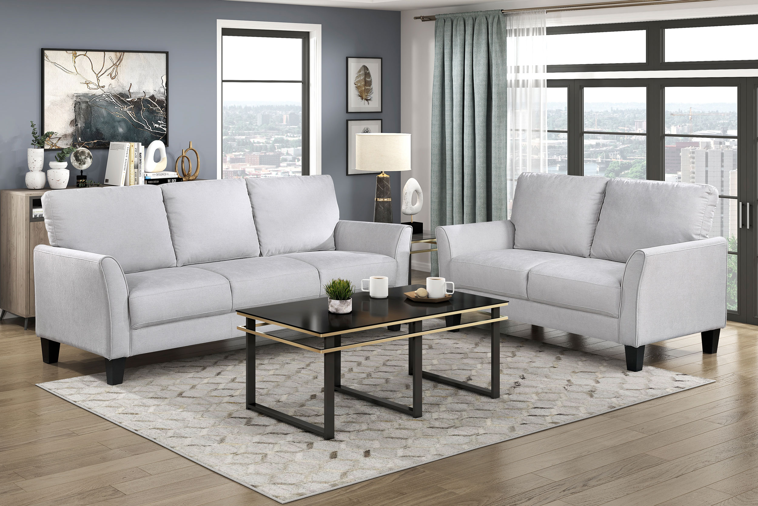 Aliana Polyester Loveseat