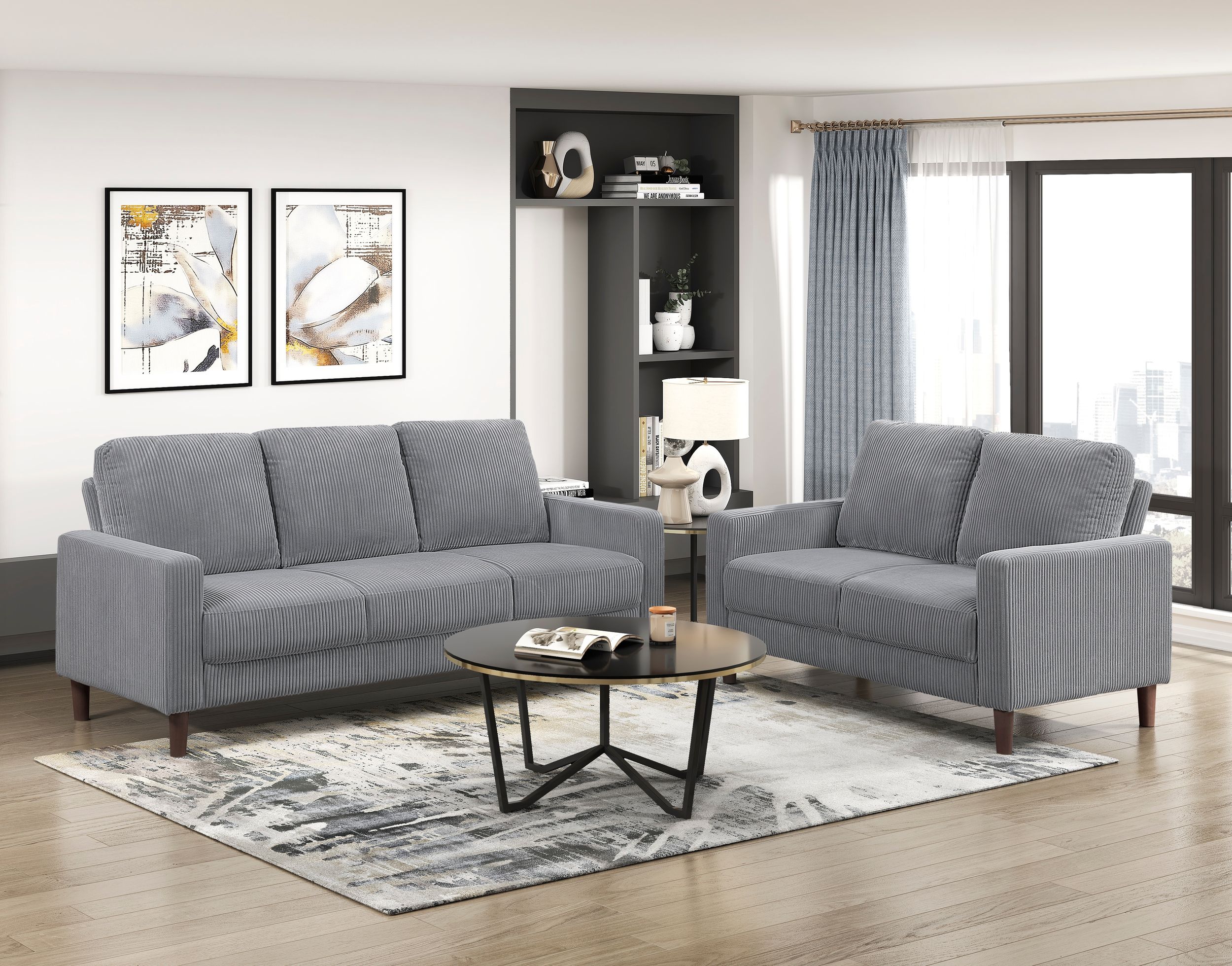 Crandall Corduroy Living Room Set