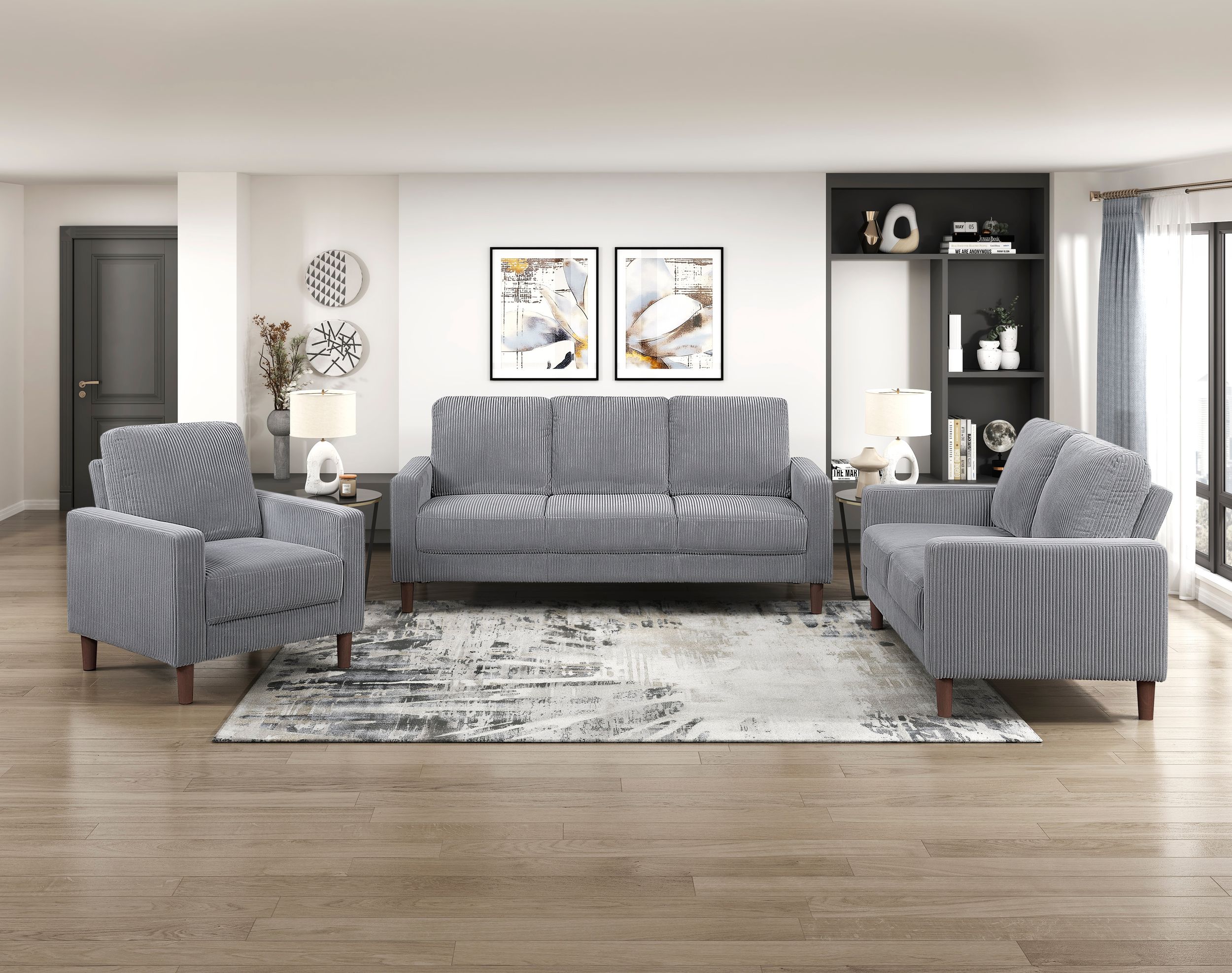 Crandall Corduroy Living Room Set