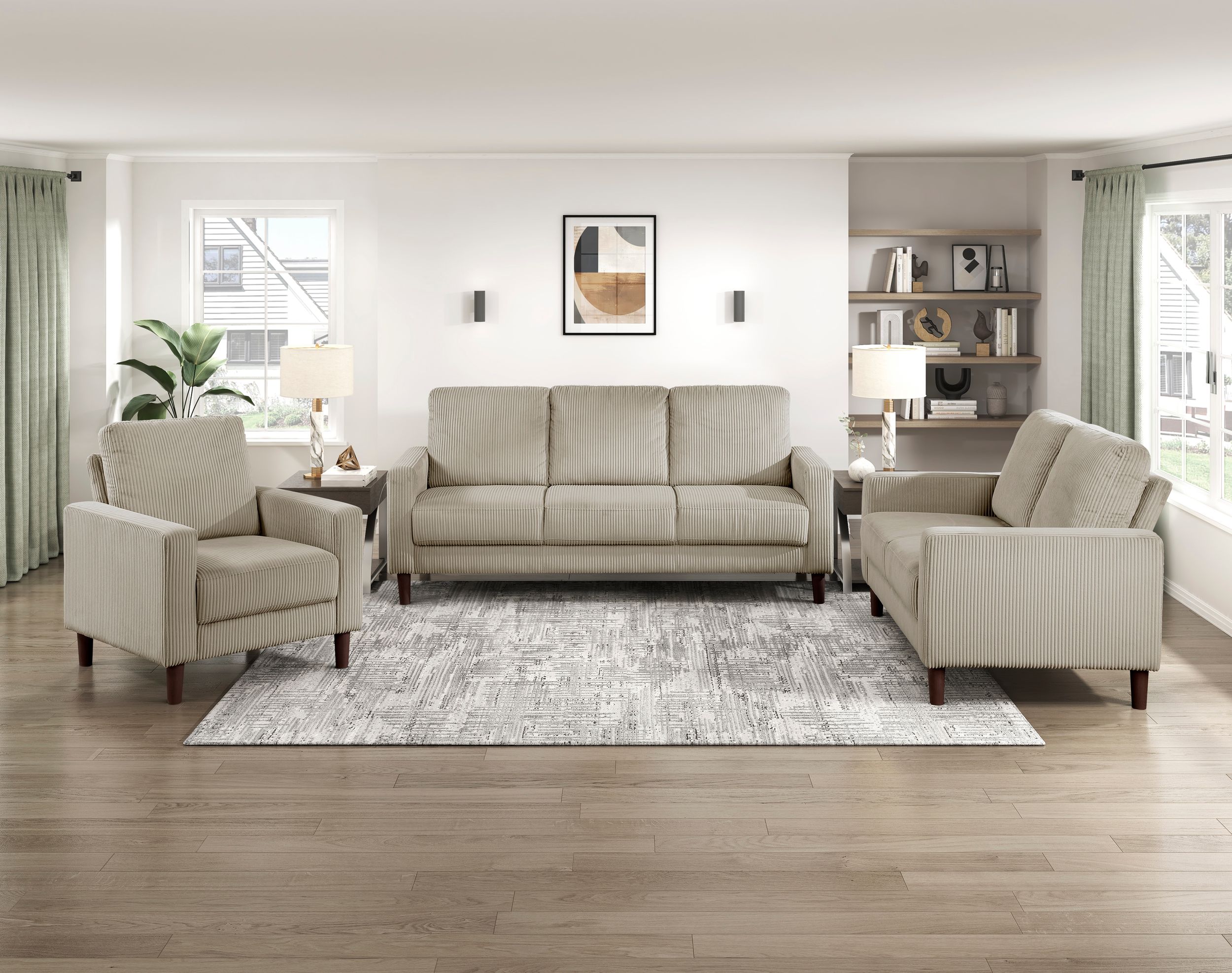 Crandall Corduroy Living Room Set