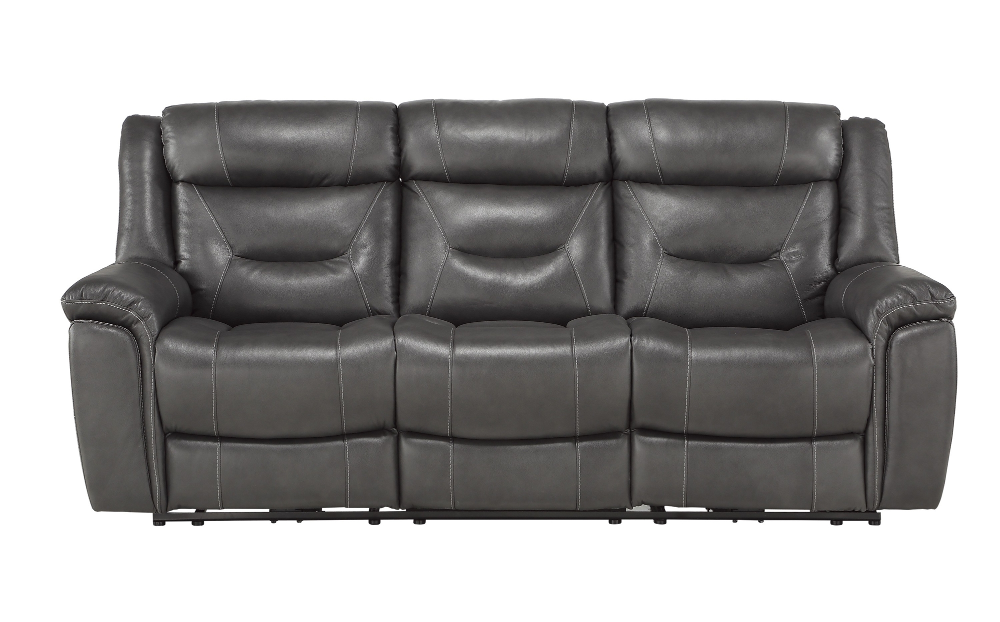 Danio Leather/Bi-Cast Vinyl Power Double Reclining Sofa