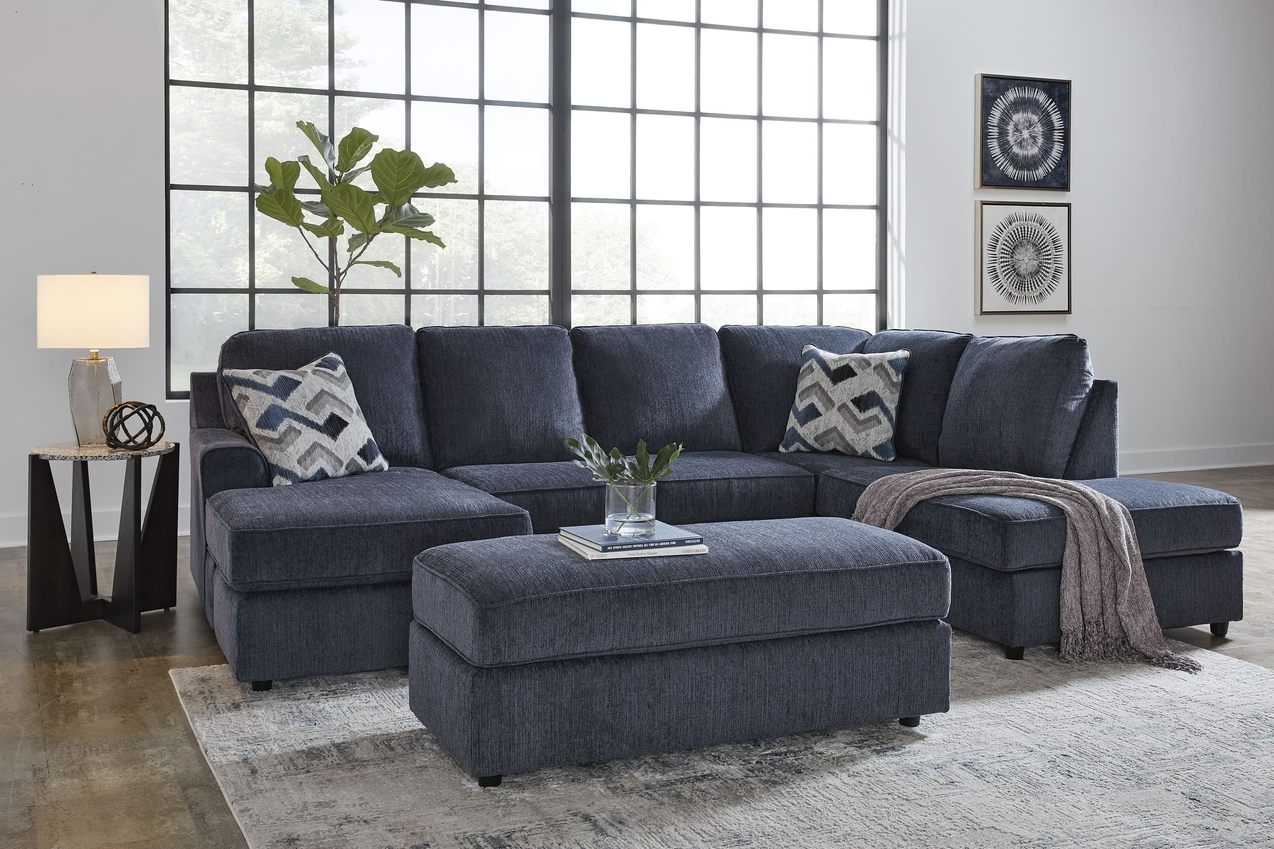 Albar Place Polyester Oversized Accent Ottoman