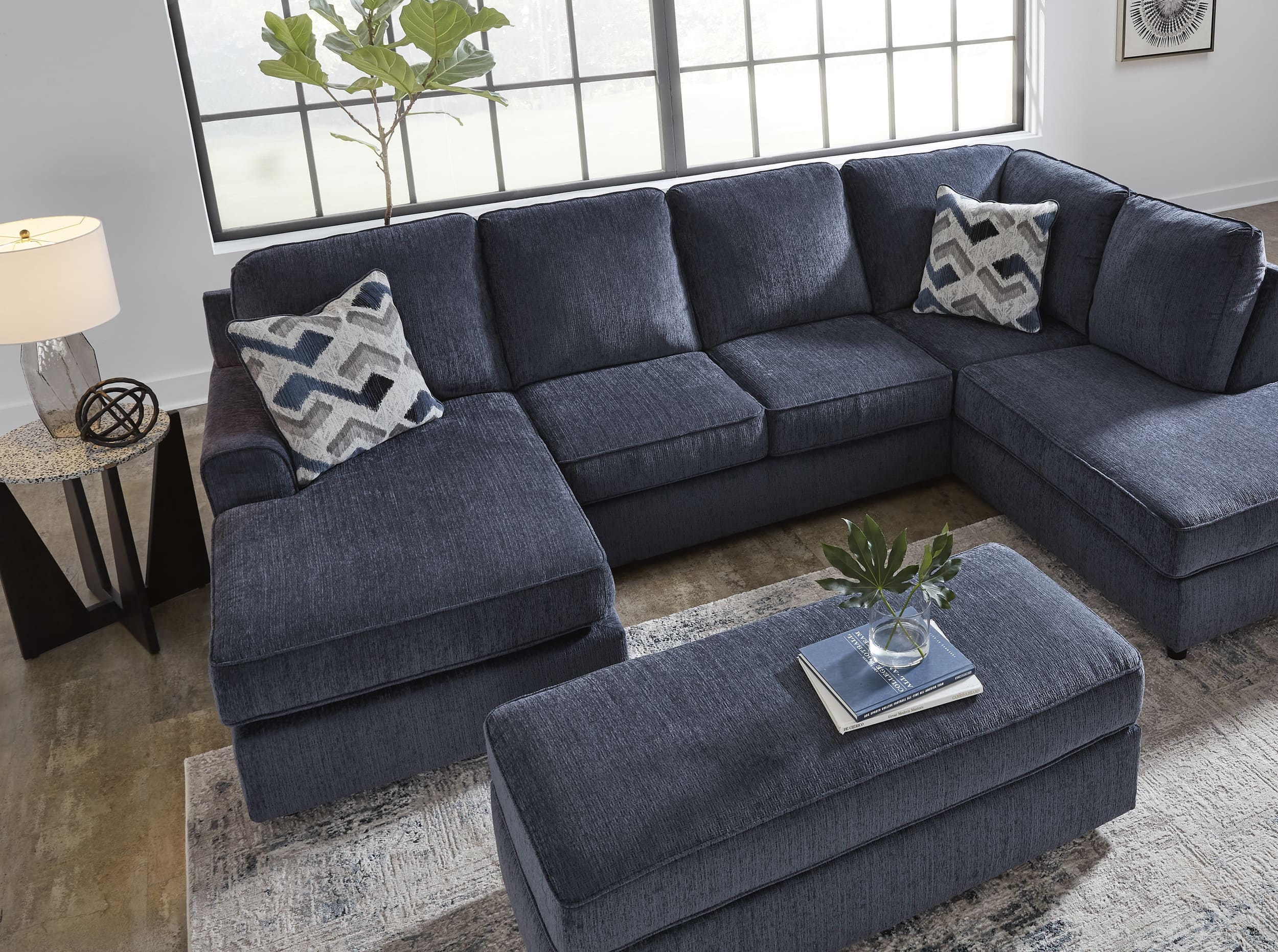 Albar Place Polyester Oversized Accent Ottoman