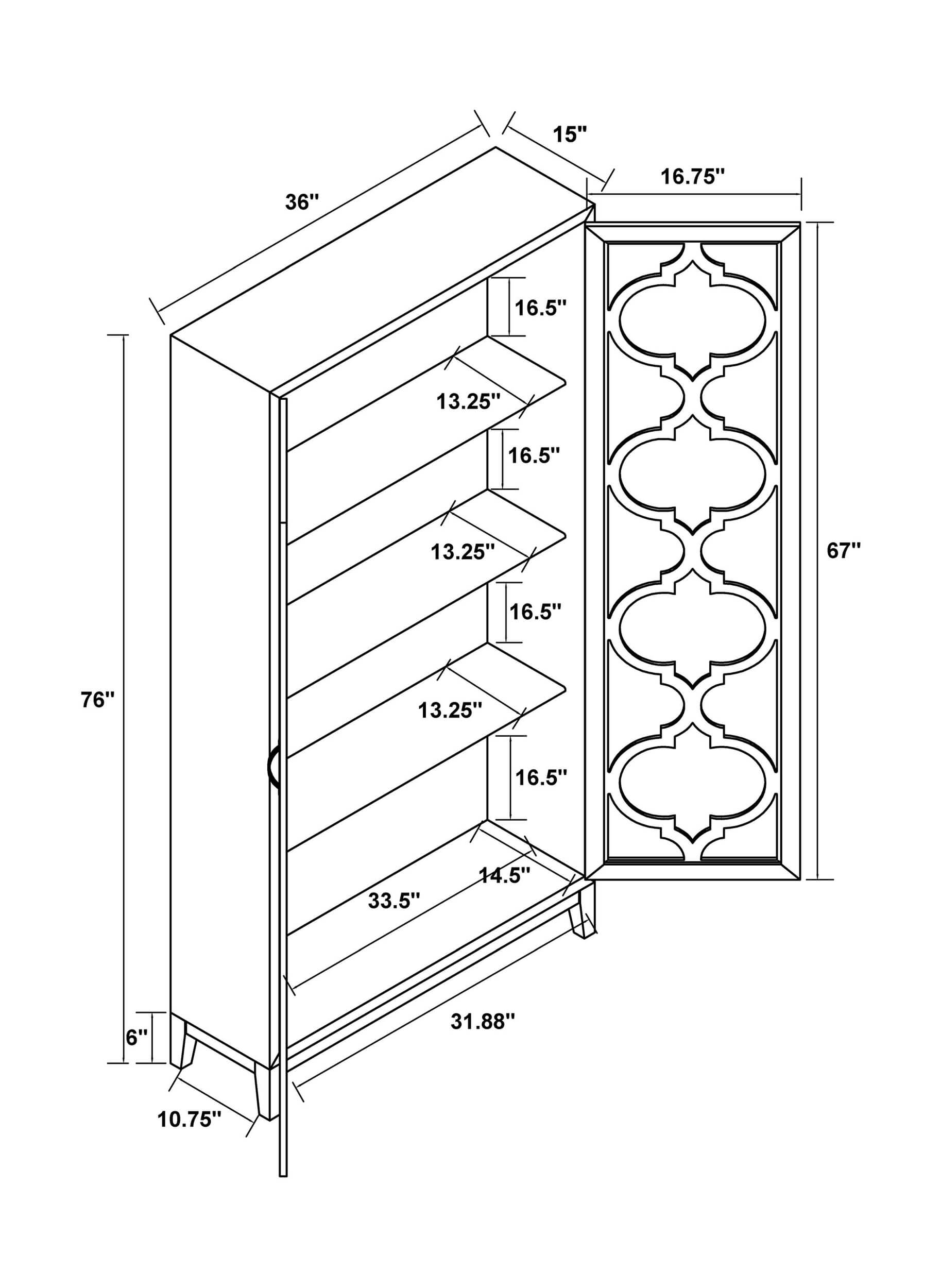 McKellen 2-door Tall Cabinet Antique White