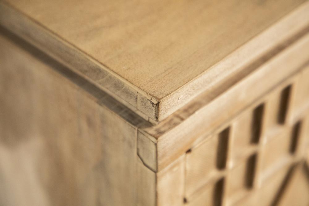Eberto 2-door Geometric Wood Accent Cabinet