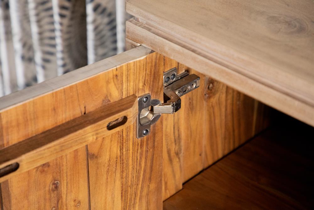 Eberto 2-door Geometric Wood Accent Cabinet