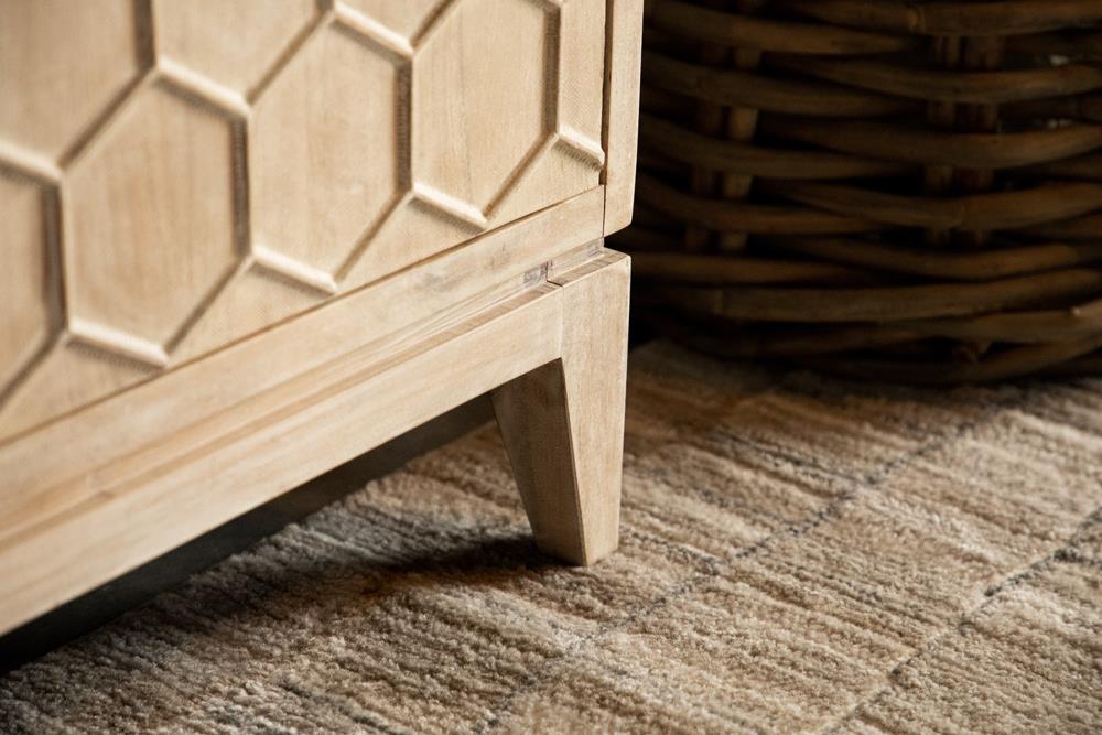 Eberto 2-door Geometric Wood Accent Cabinet