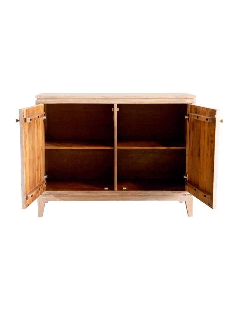 Eberto 2-door Geometric Wood Accent Cabinet