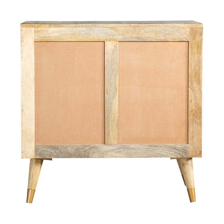 Alyssum Checkered Pattern 2-door Wood Accent Cabinet