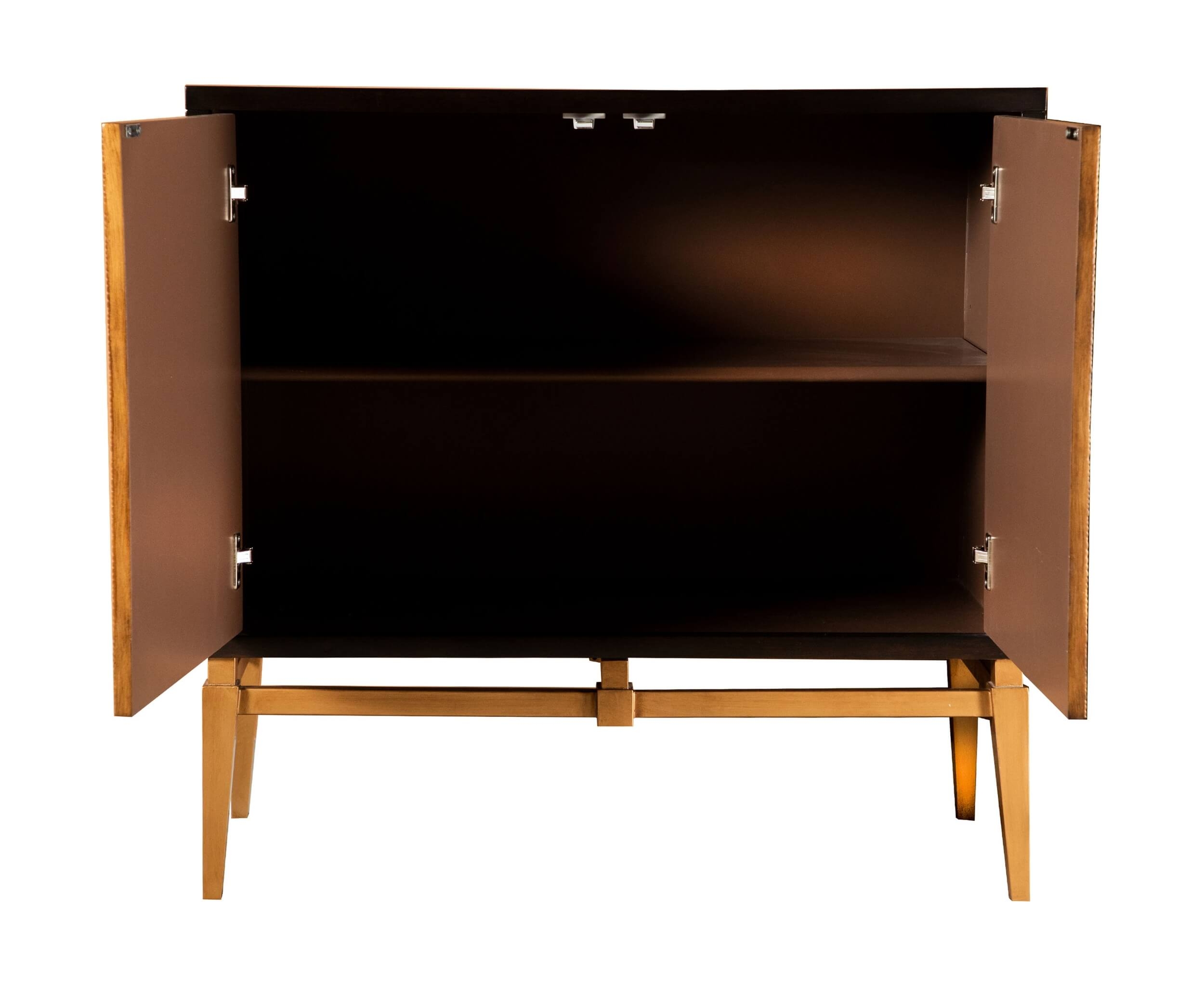 Zira Sunburst 2-door Wood Veneer Accent Cabinet