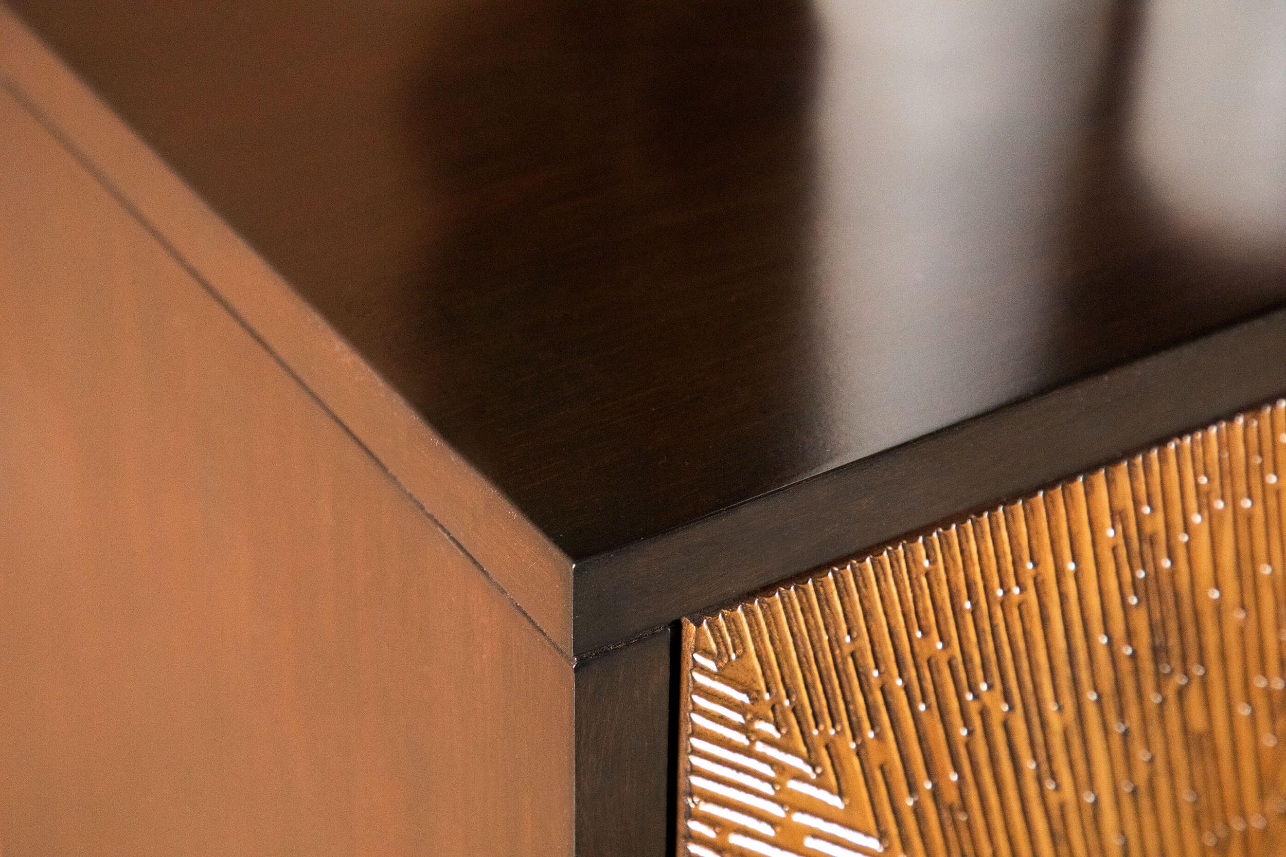 Zira Sunburst 2-door Wood Veneer Accent Cabinet
