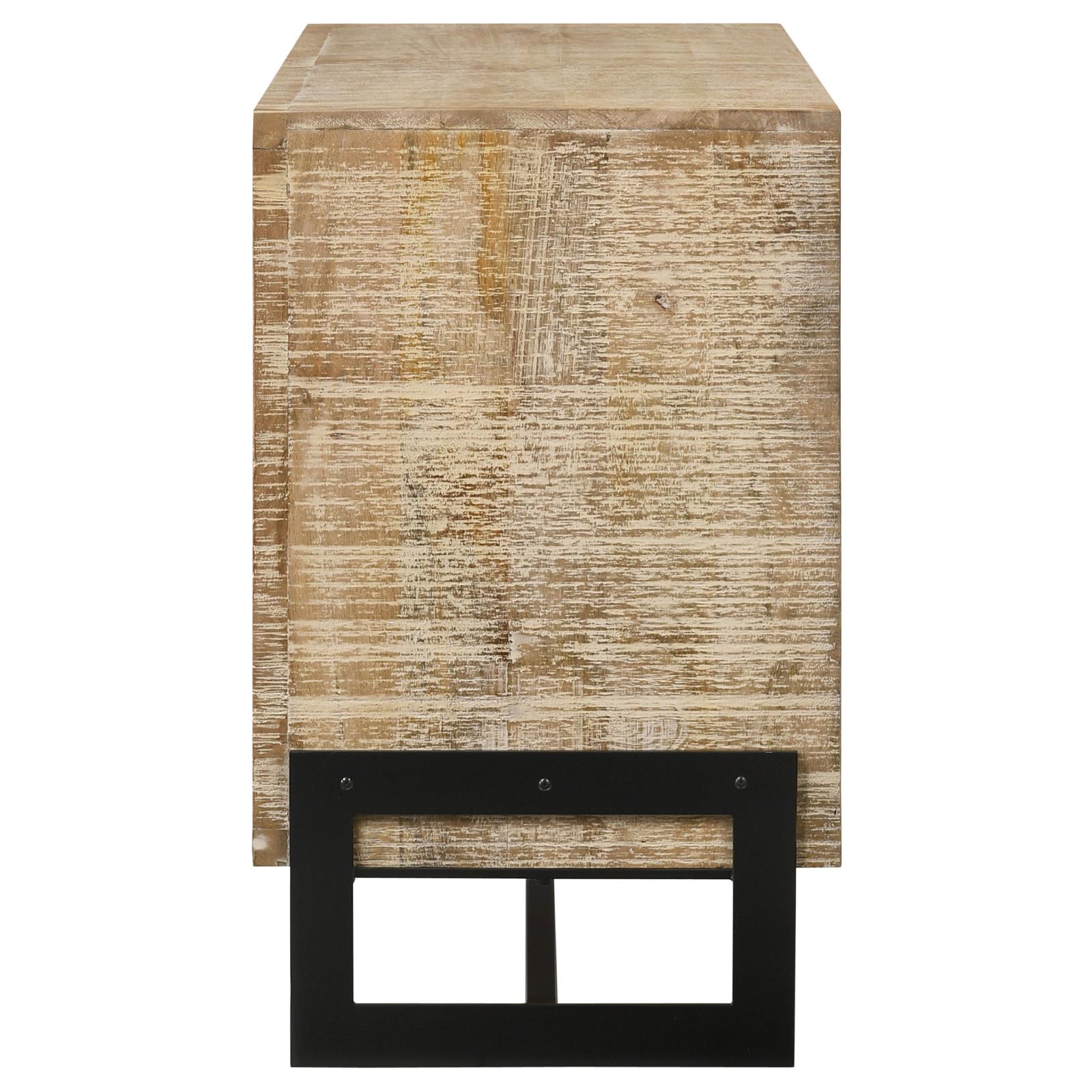 April 2-door Wood Accent Cabinet with Iron Legs