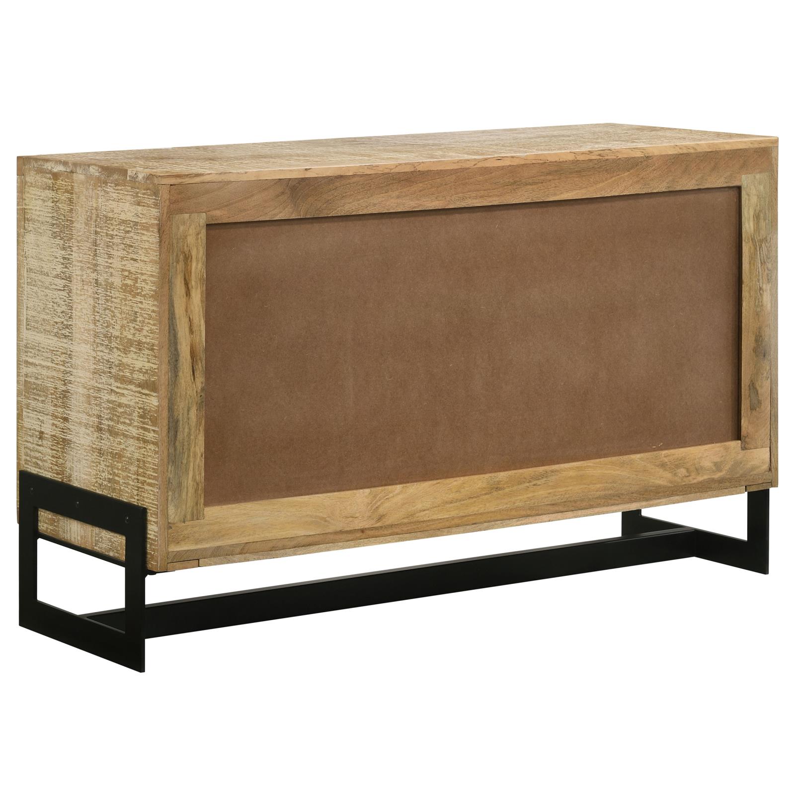April 2-door Wood Accent Cabinet with Iron Legs
