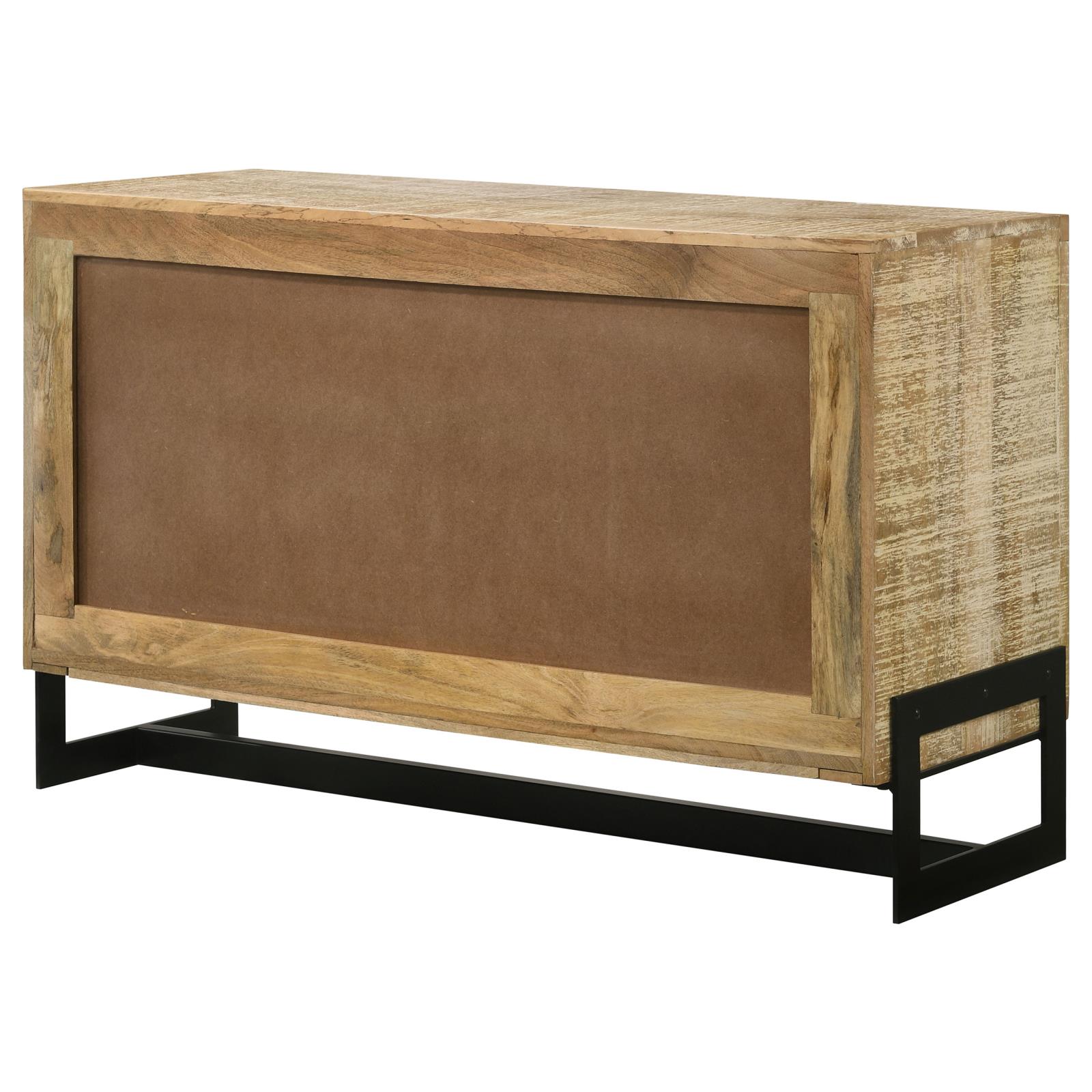 April 2-door Wood Accent Cabinet with Iron Legs