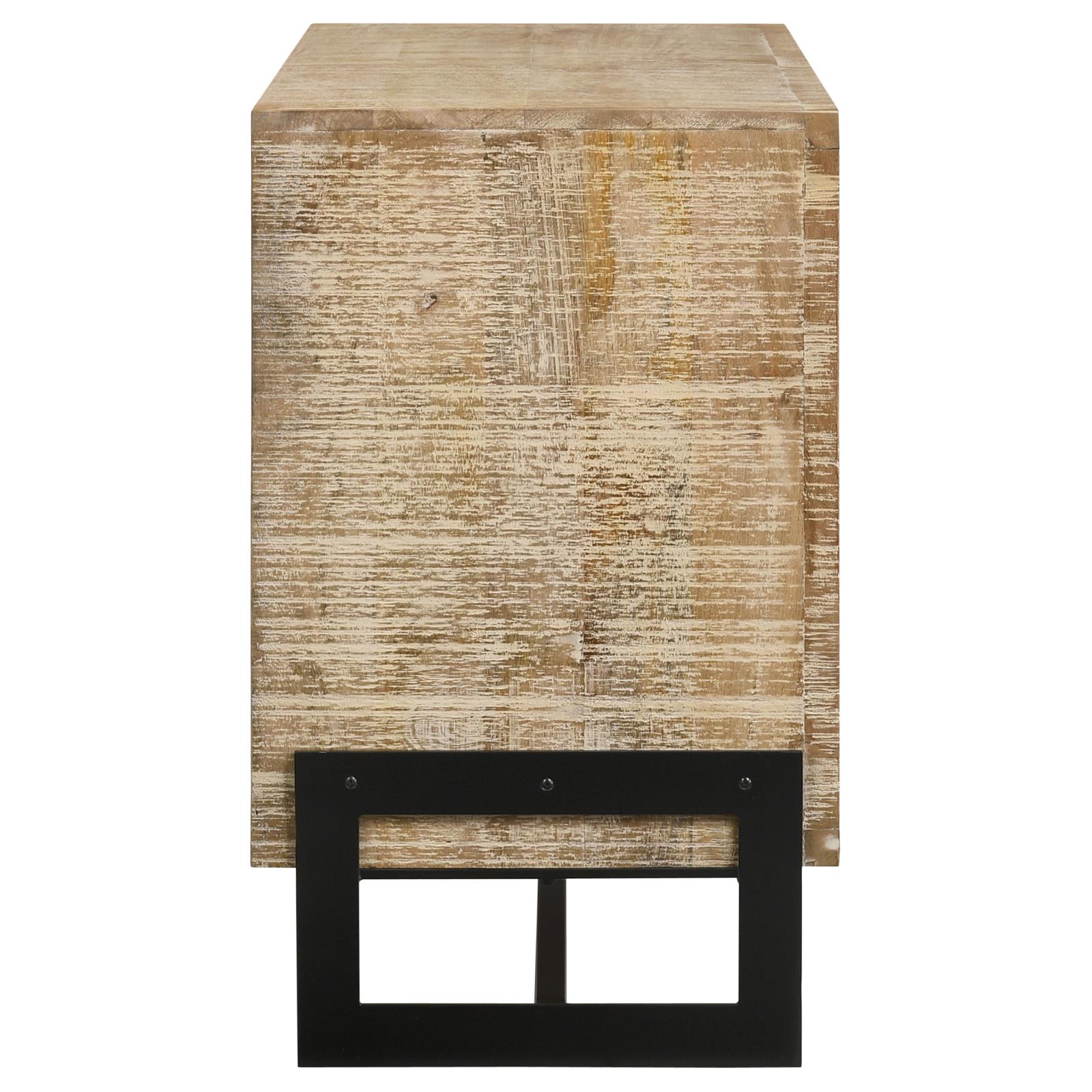April 2-door Wood Accent Cabinet with Iron Legs