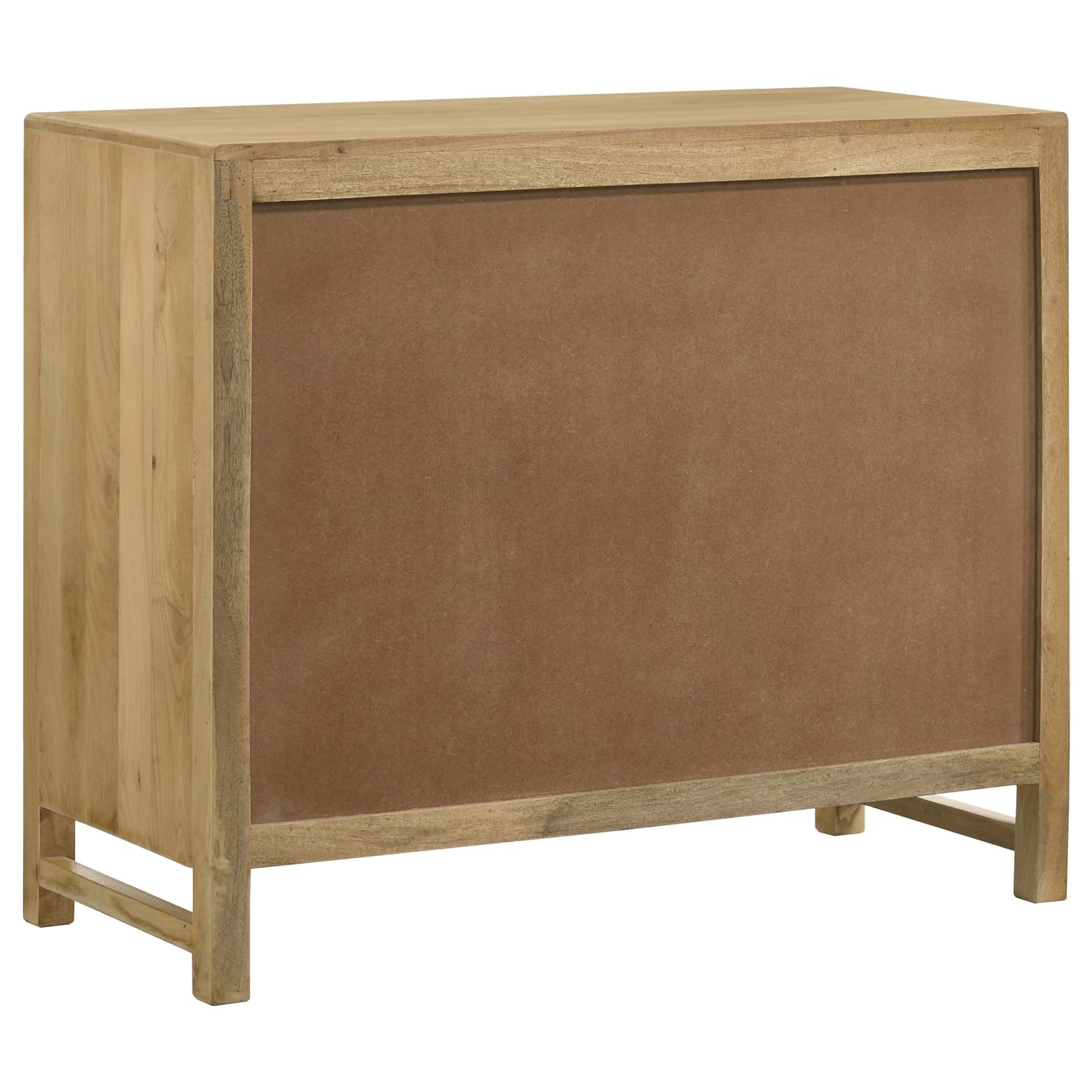 Zamora 2-Door Mango Wood/Cane Accent Cabinet