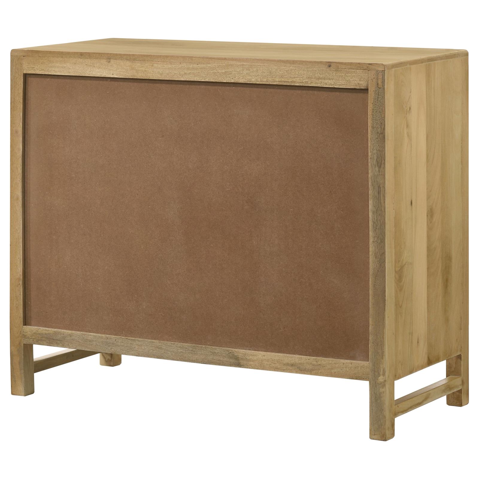 Zamora 2-Door Mango Wood/Cane Accent Cabinet