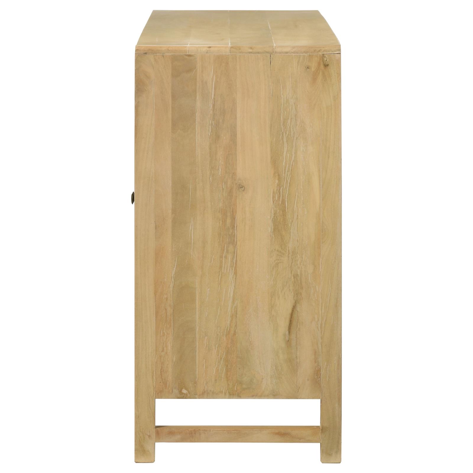 Zamora 3-Door Wood/Cane Accent Cabinet