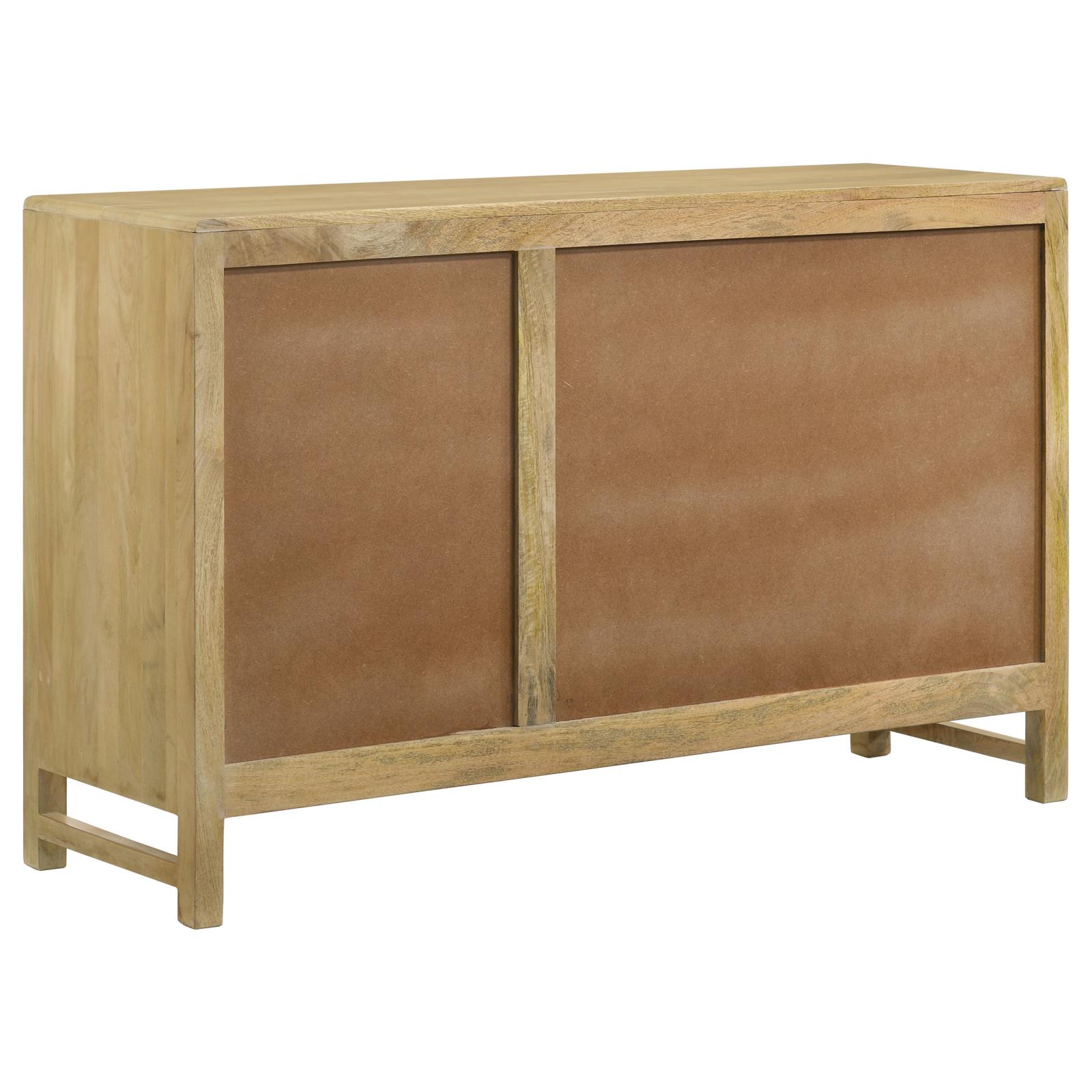 Zamora 3-Door Wood/Cane Accent Cabinet