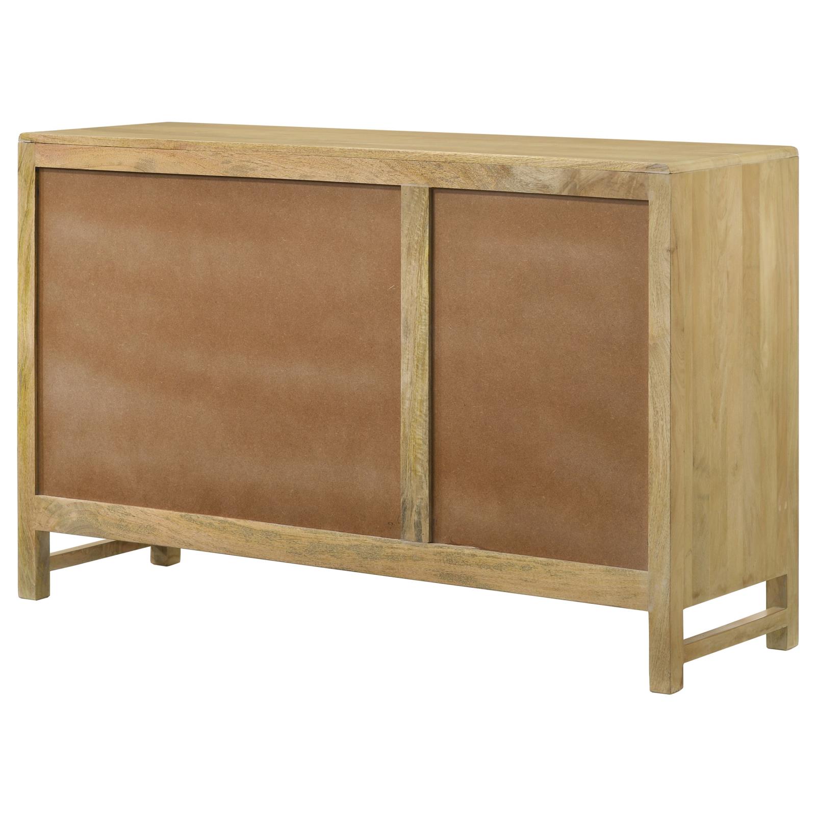Zamora 3-Door Wood/Cane Accent Cabinet