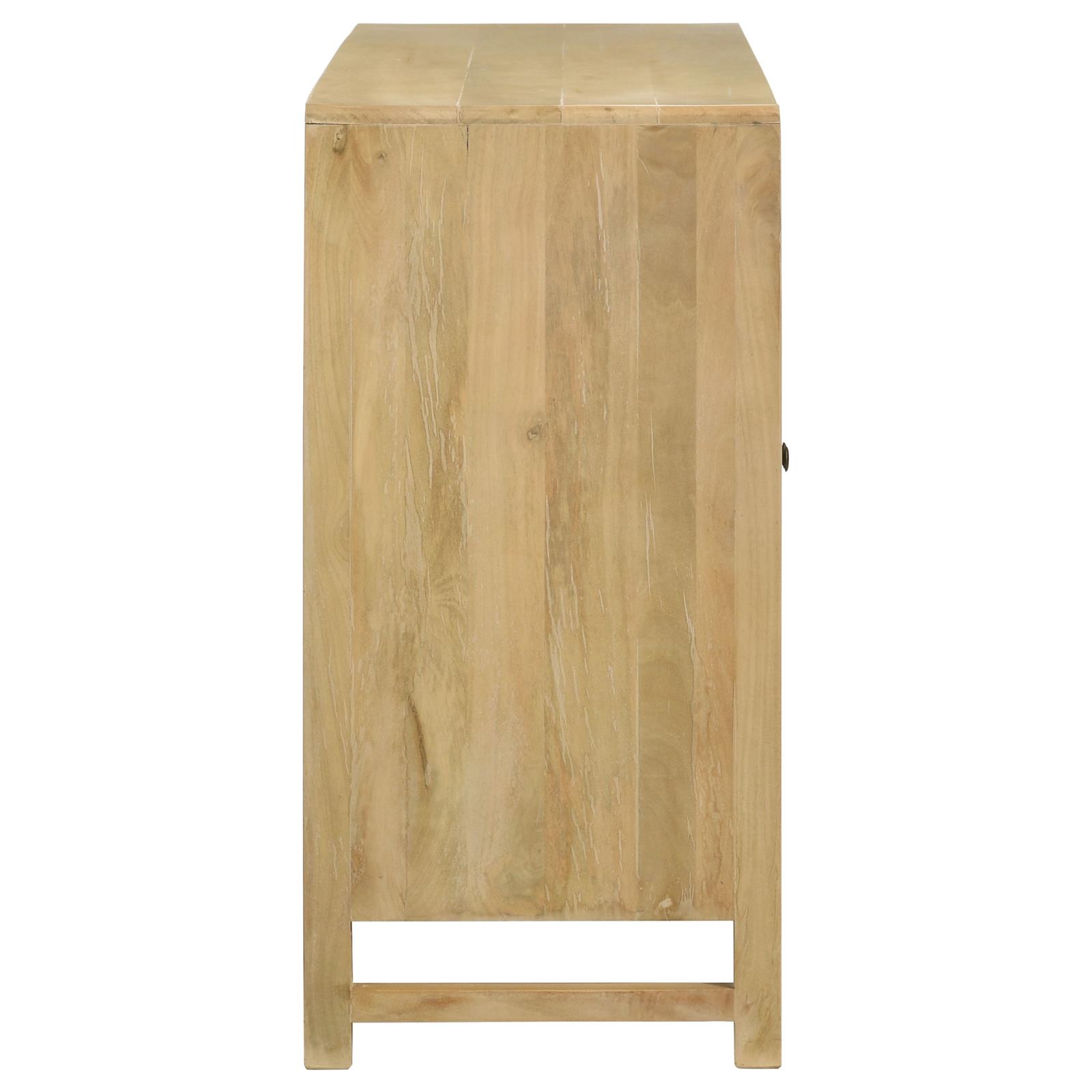Zamora 3-Door Wood/Cane Accent Cabinet