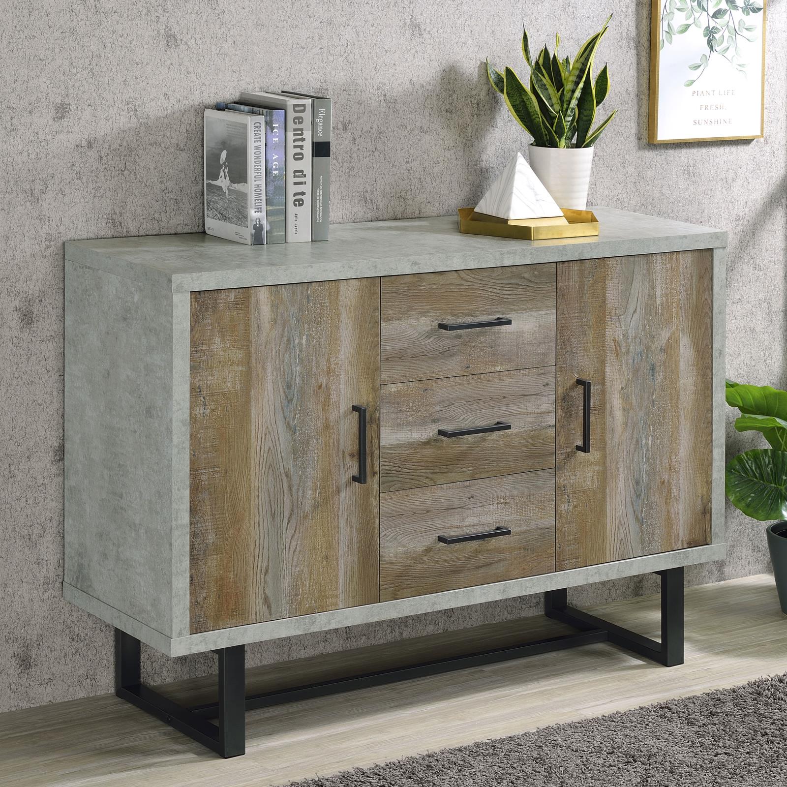 Abelardo 3-drawer Wood Veneer Accent Cabinet