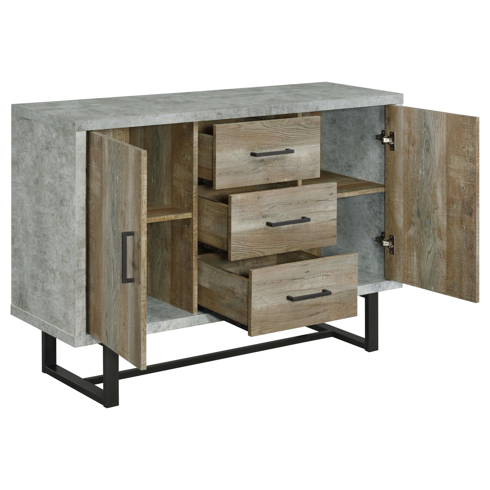 Abelardo 3-drawer Wood Veneer Accent Cabinet