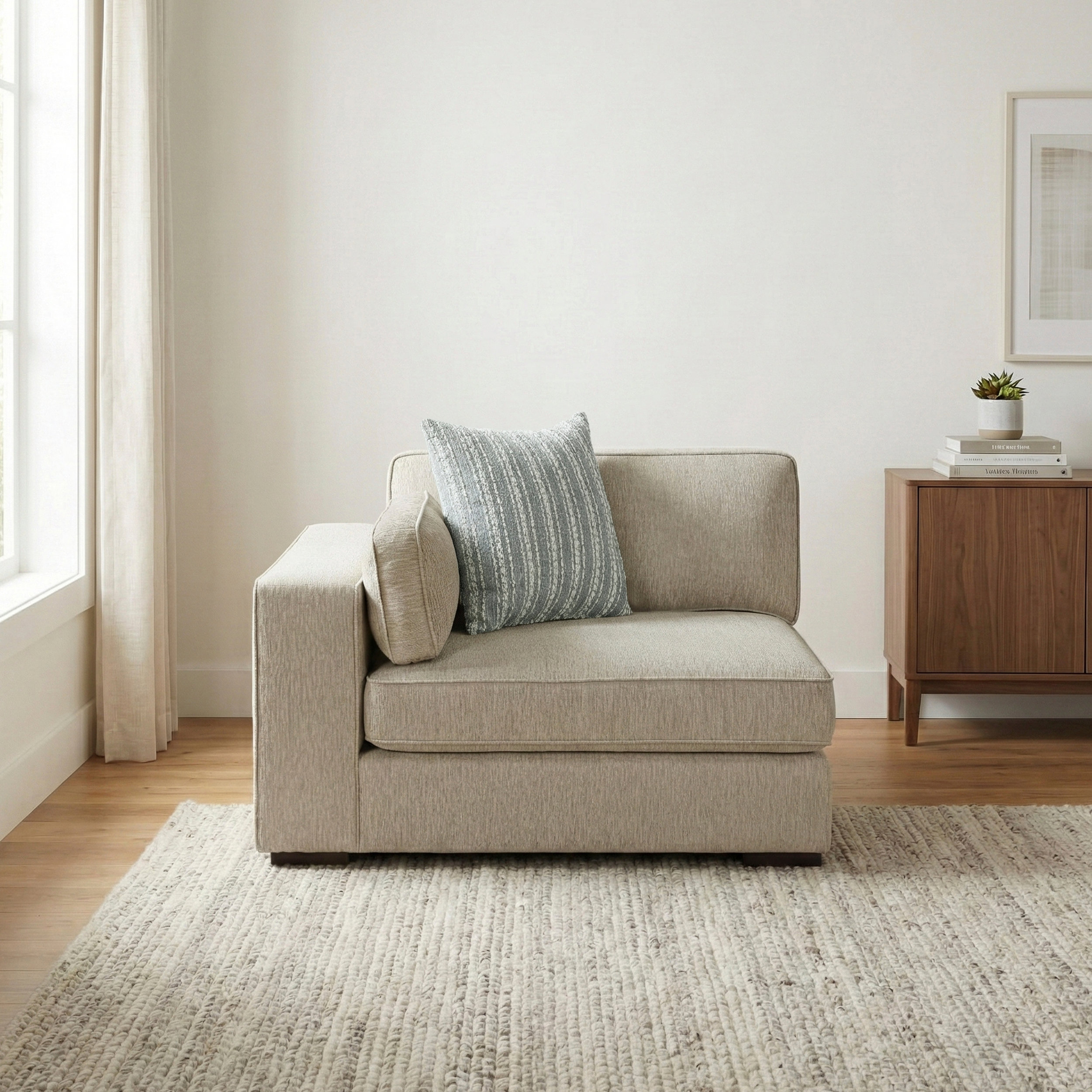 Mila L-Shaped Chenille 5‑Piece Modular Sectional