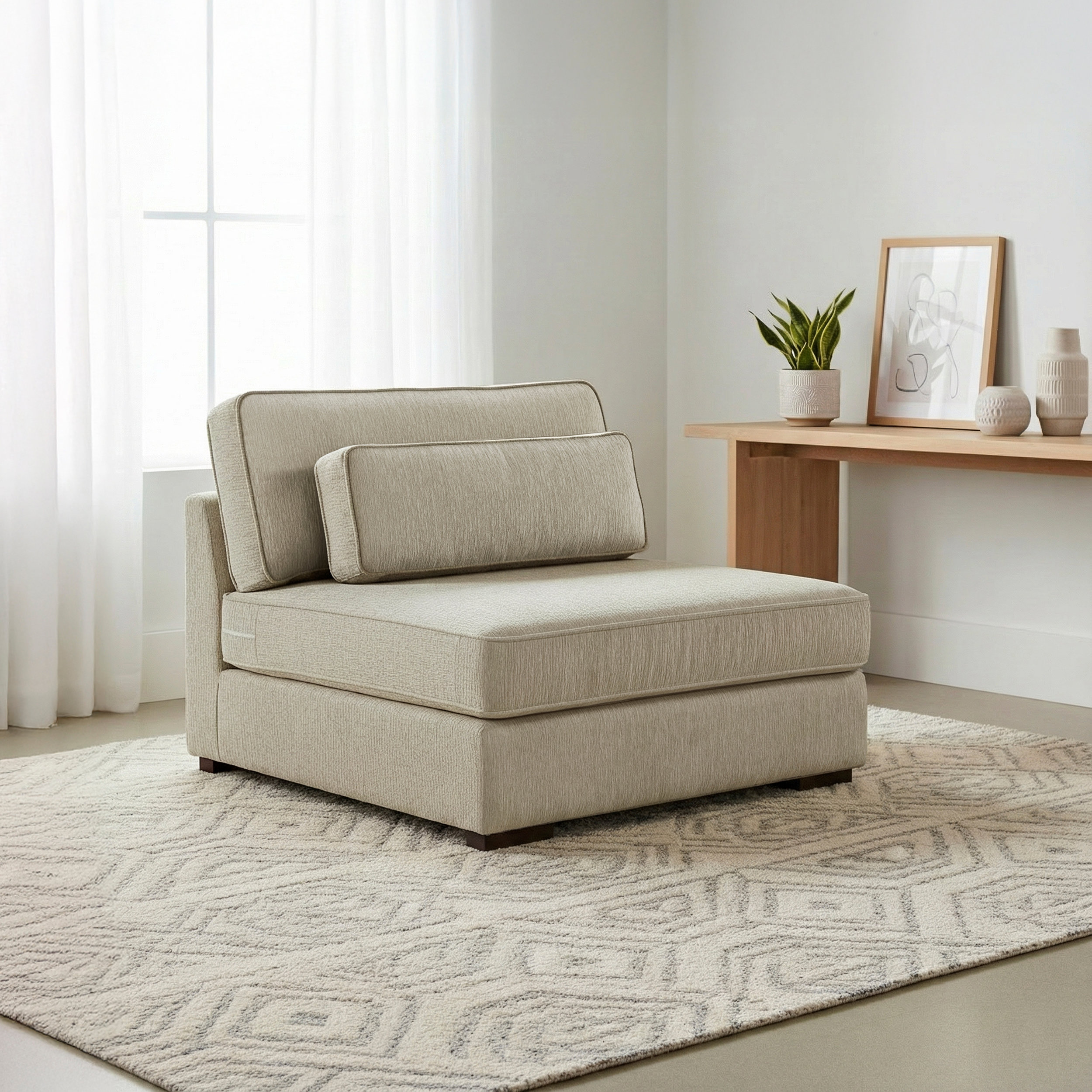 Mila L-Shaped Chenille 4‑Piece Modular Sectional