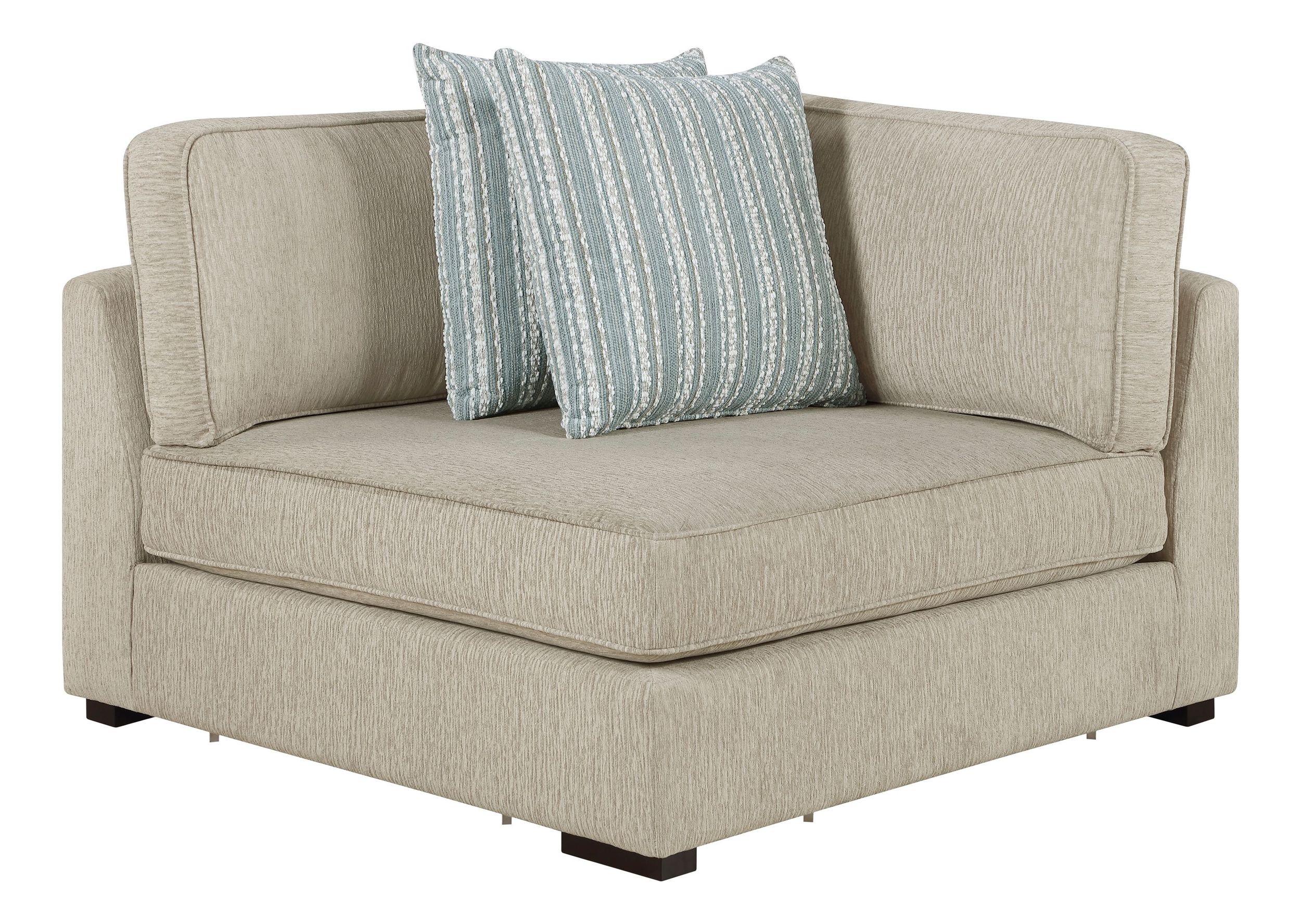Mila L-Shaped Chenille 4‑Piece Modular Sectional
