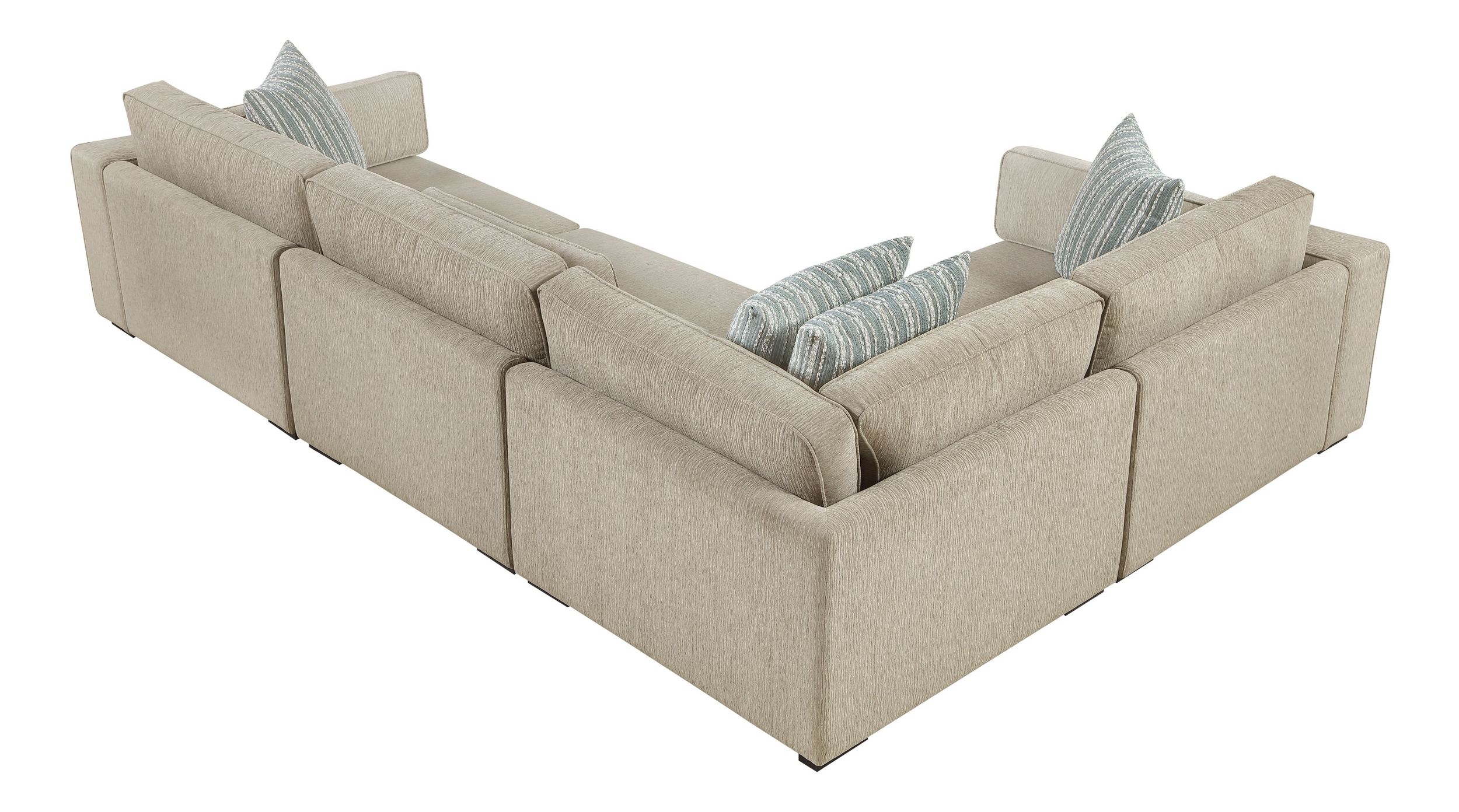 Mila L-Shaped Chenille 4‑Piece Modular Sectional