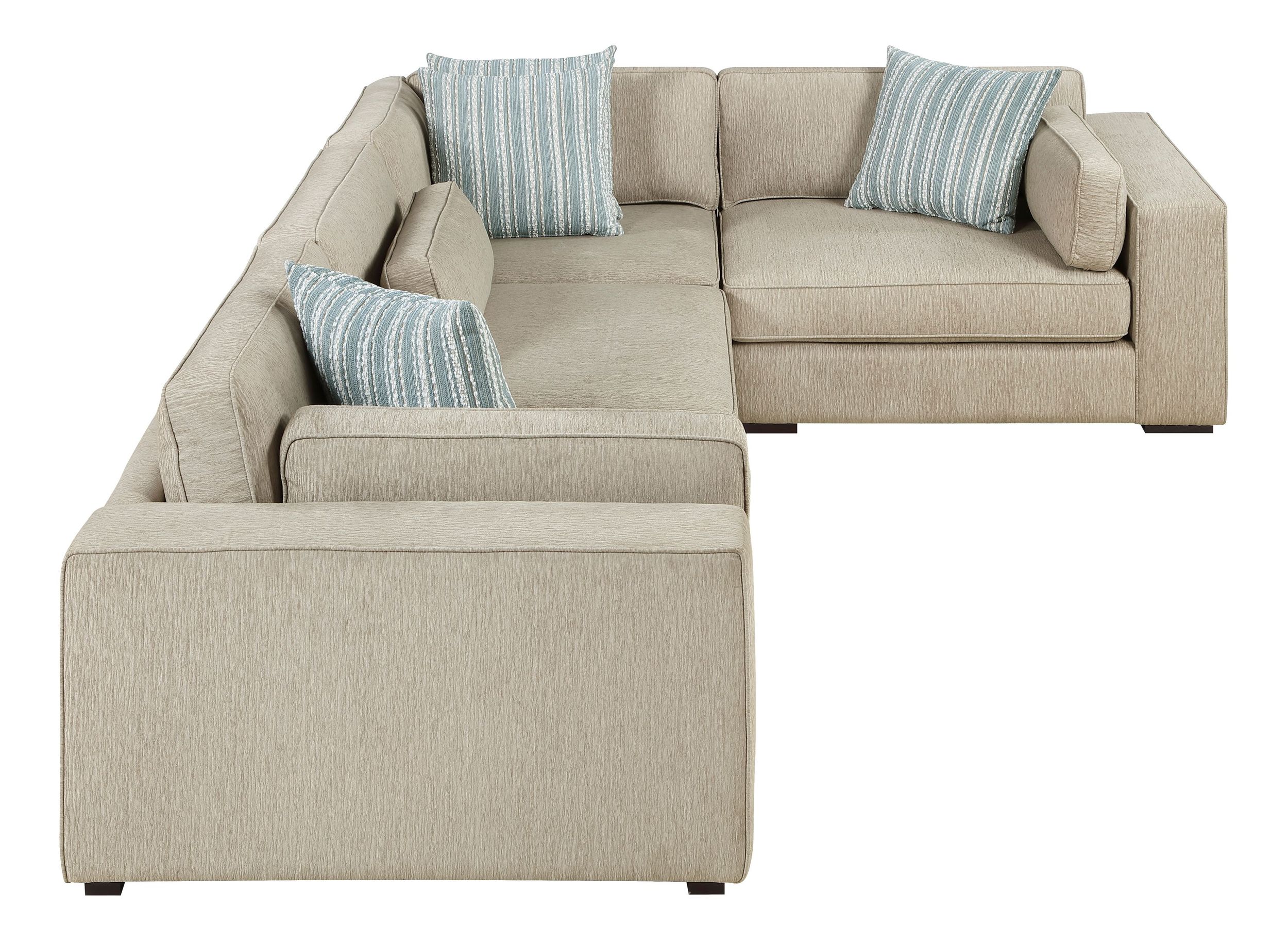 Mila L-Shaped Chenille 4‑Piece Modular Sectional