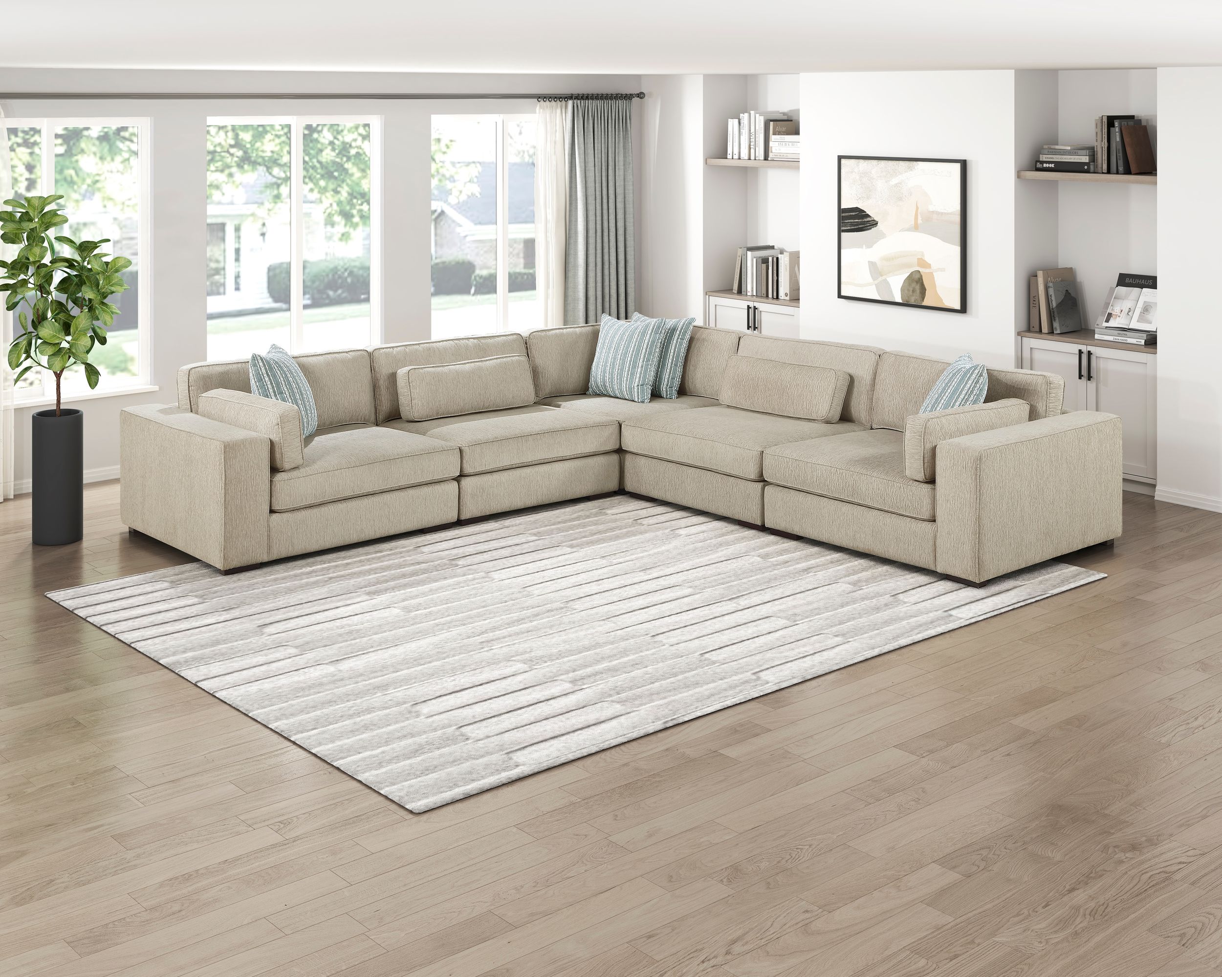 Mila Chenille Modular Living Room Set