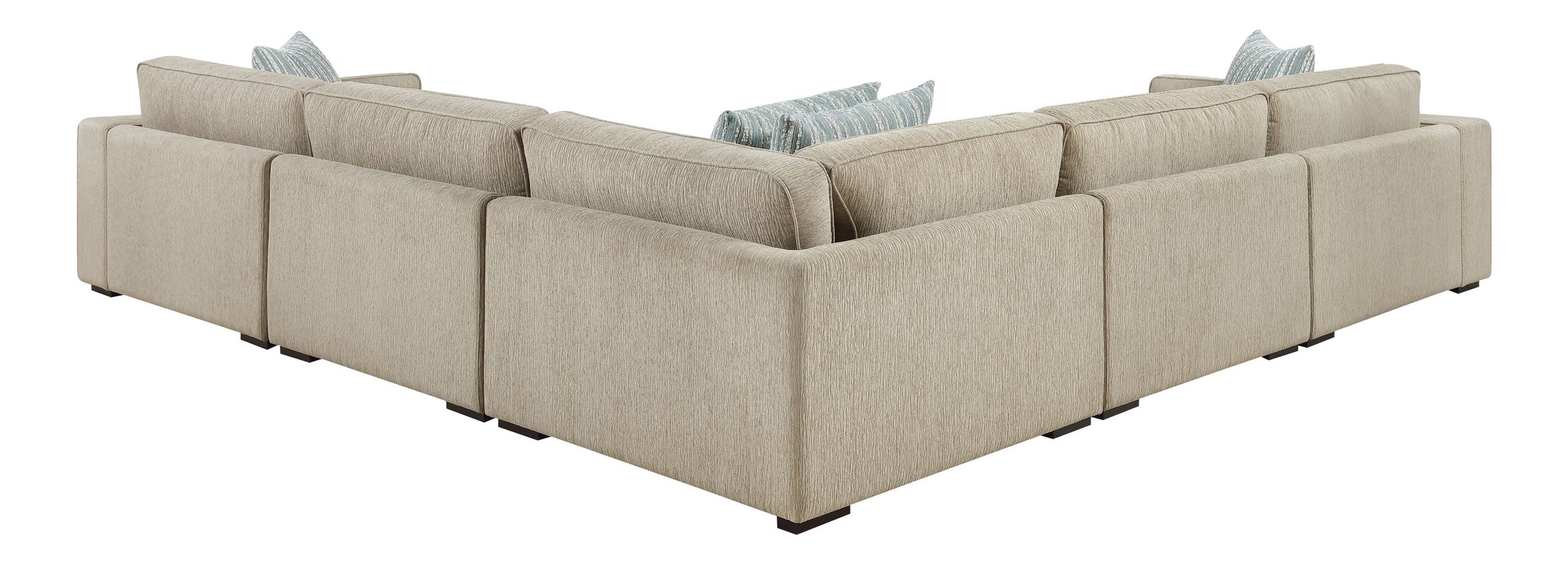 Mila L-Shaped Chenille 5‑Piece Modular Sectional